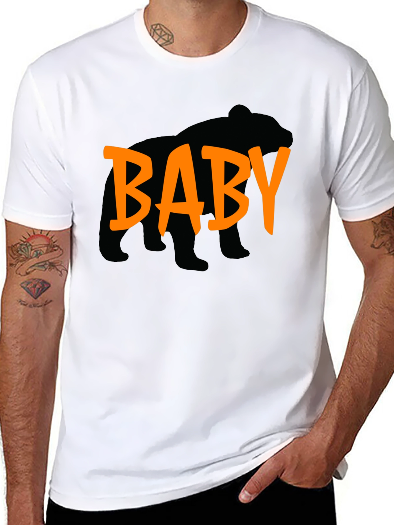 Baby Bear Graphic T-Shirt - Black