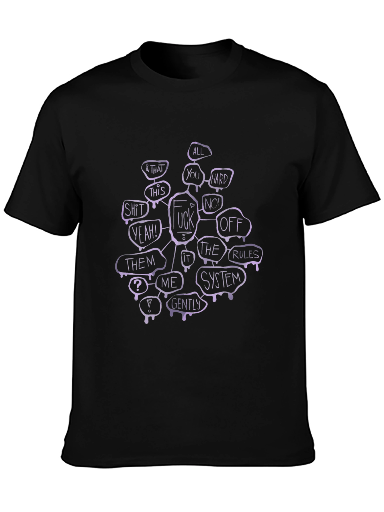 Edgy Graphic T-Shirt - Fuck the System