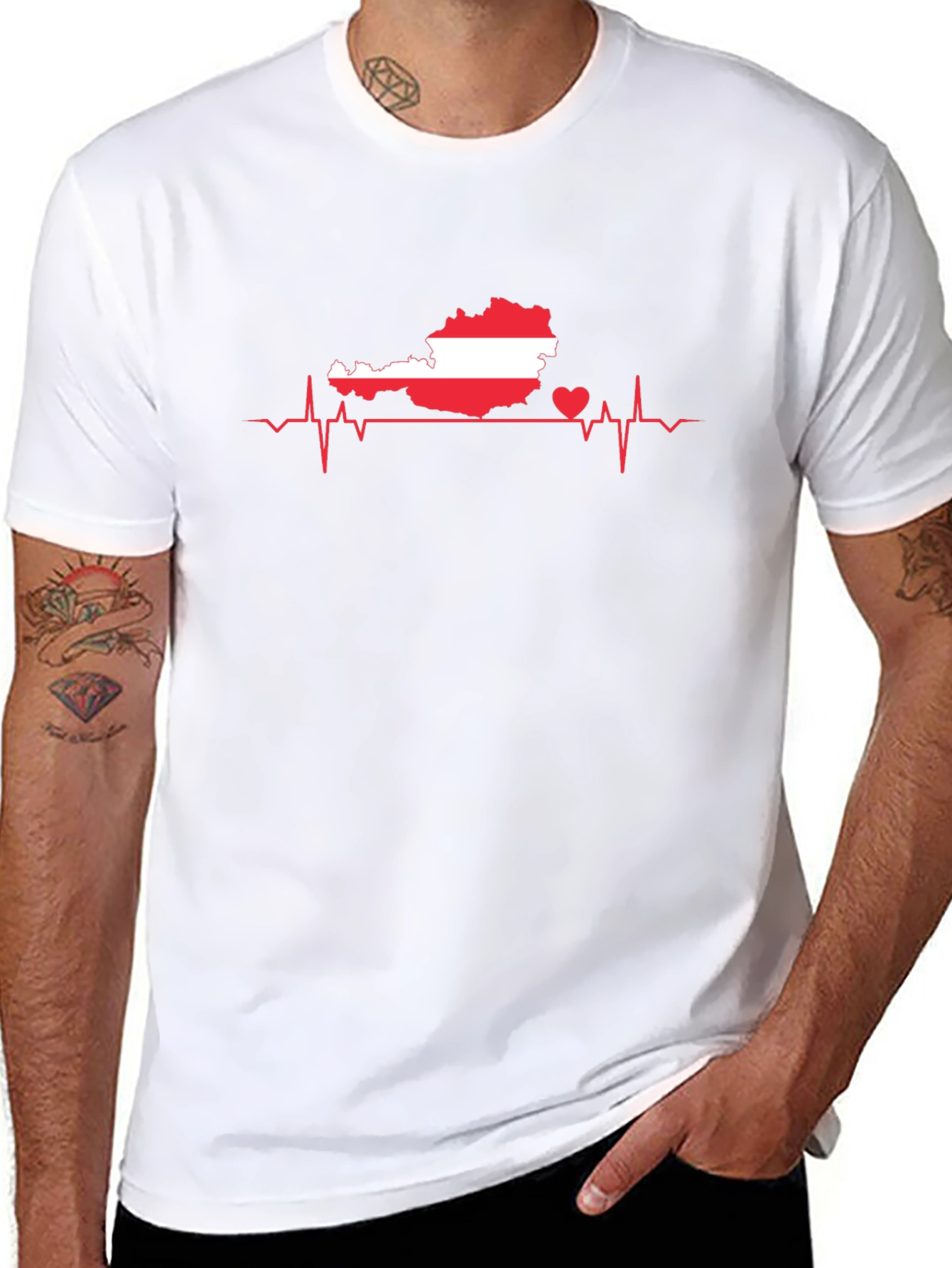 Austria Heartbeat T-Shirt - Show Your Love!