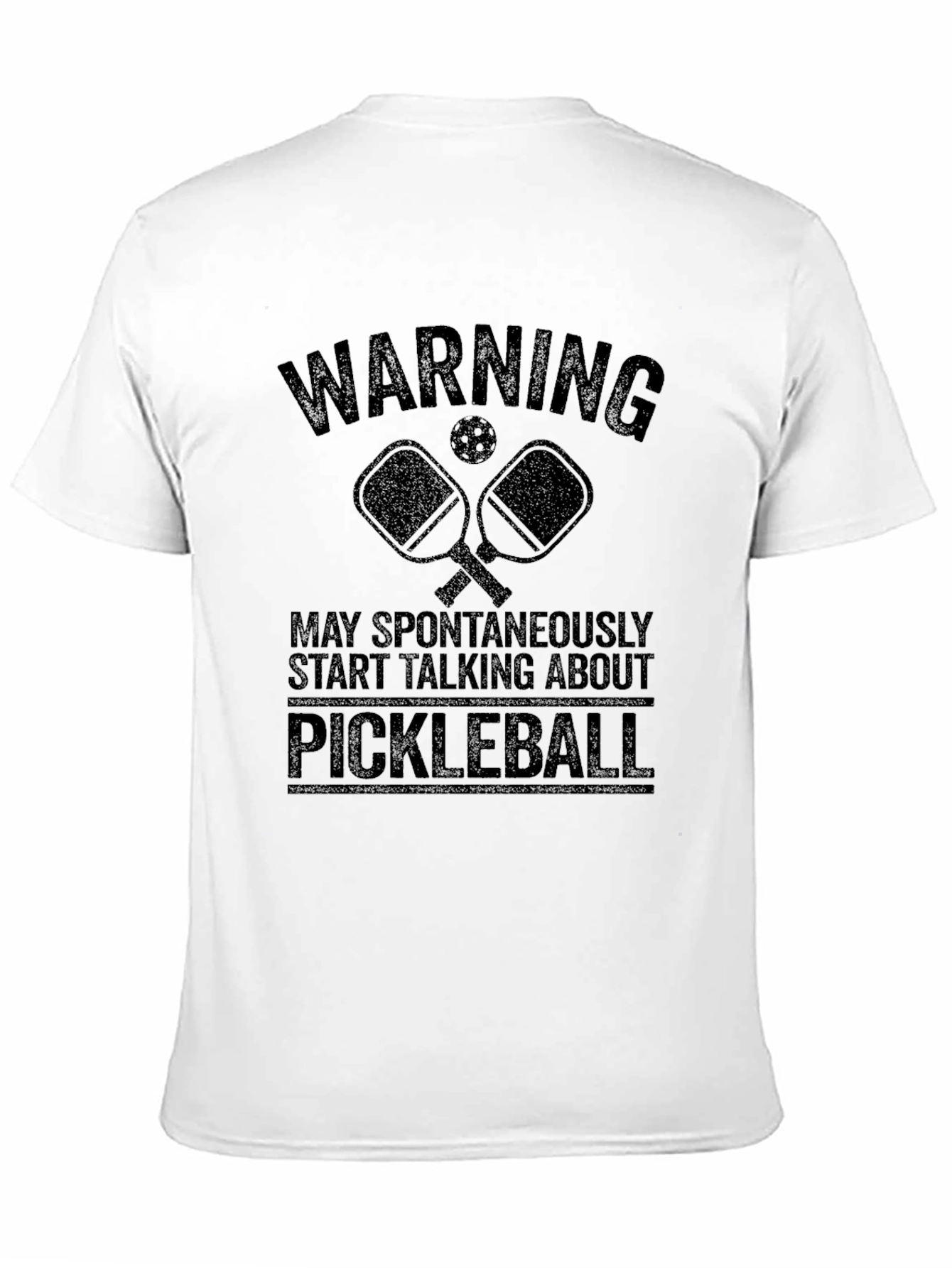 Warning Pickleball Black T-Shirt Funny Gift