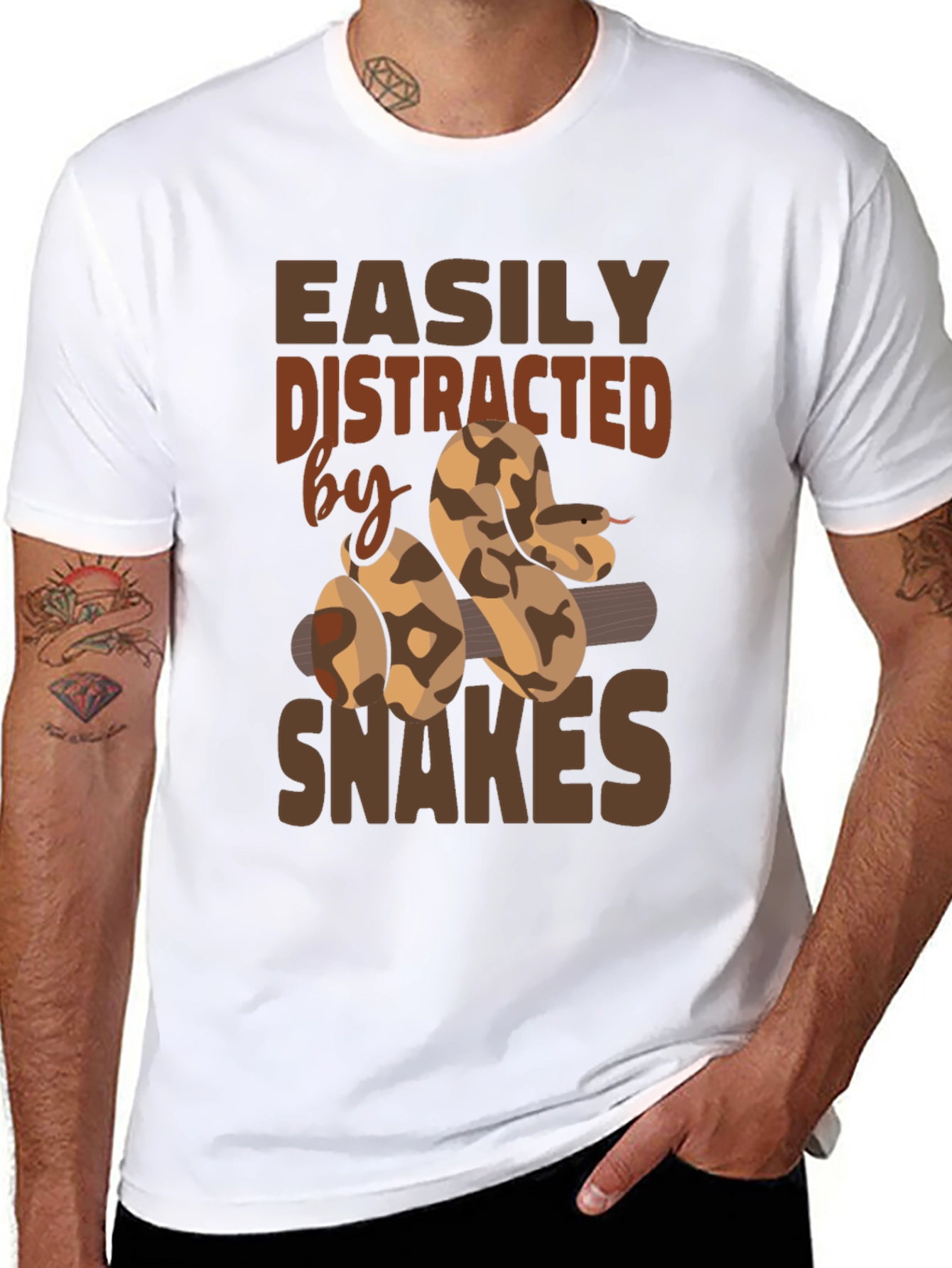 Easily Distracted by Snakes Graphic T-Shirt