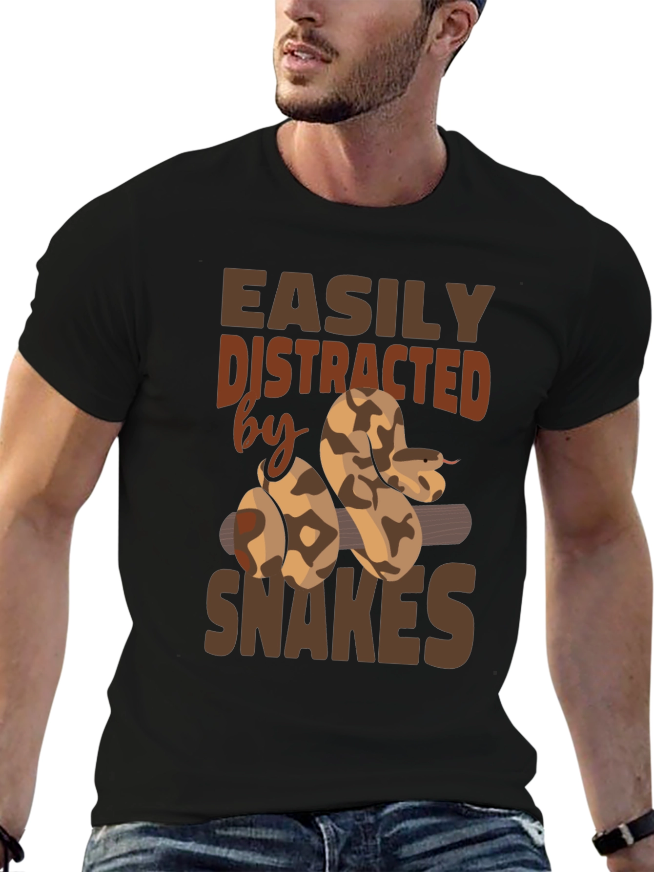 Easily Distracted by Snakes Graphic T-Shirt