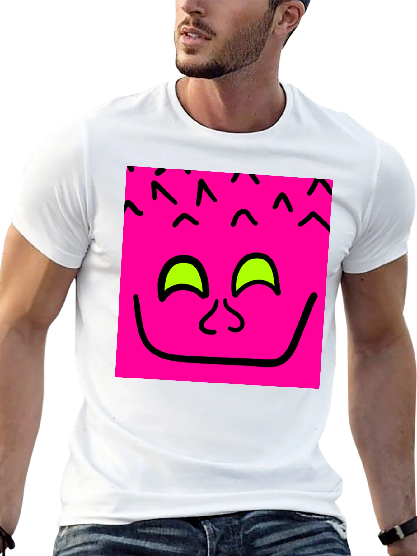 Funky Face Graphic Tee - Black