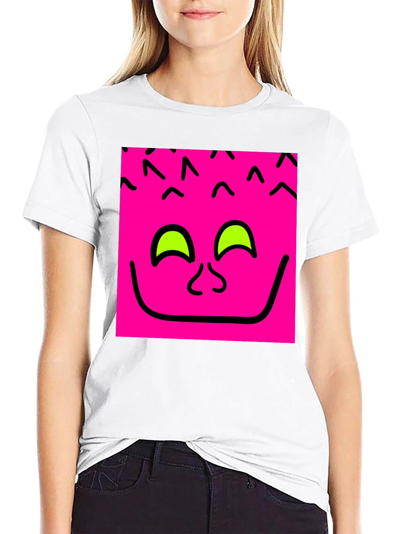 Funky Face Graphic Tee - Black