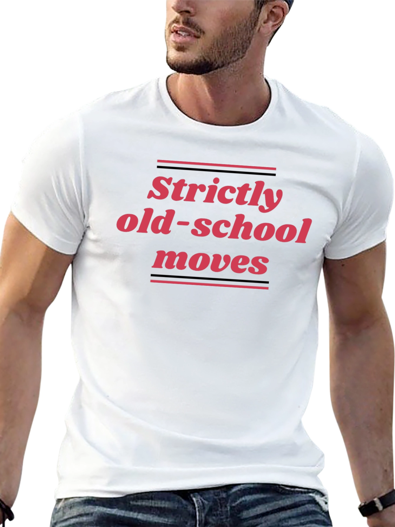 Strictly Old-School Moves Black Graphic Tee