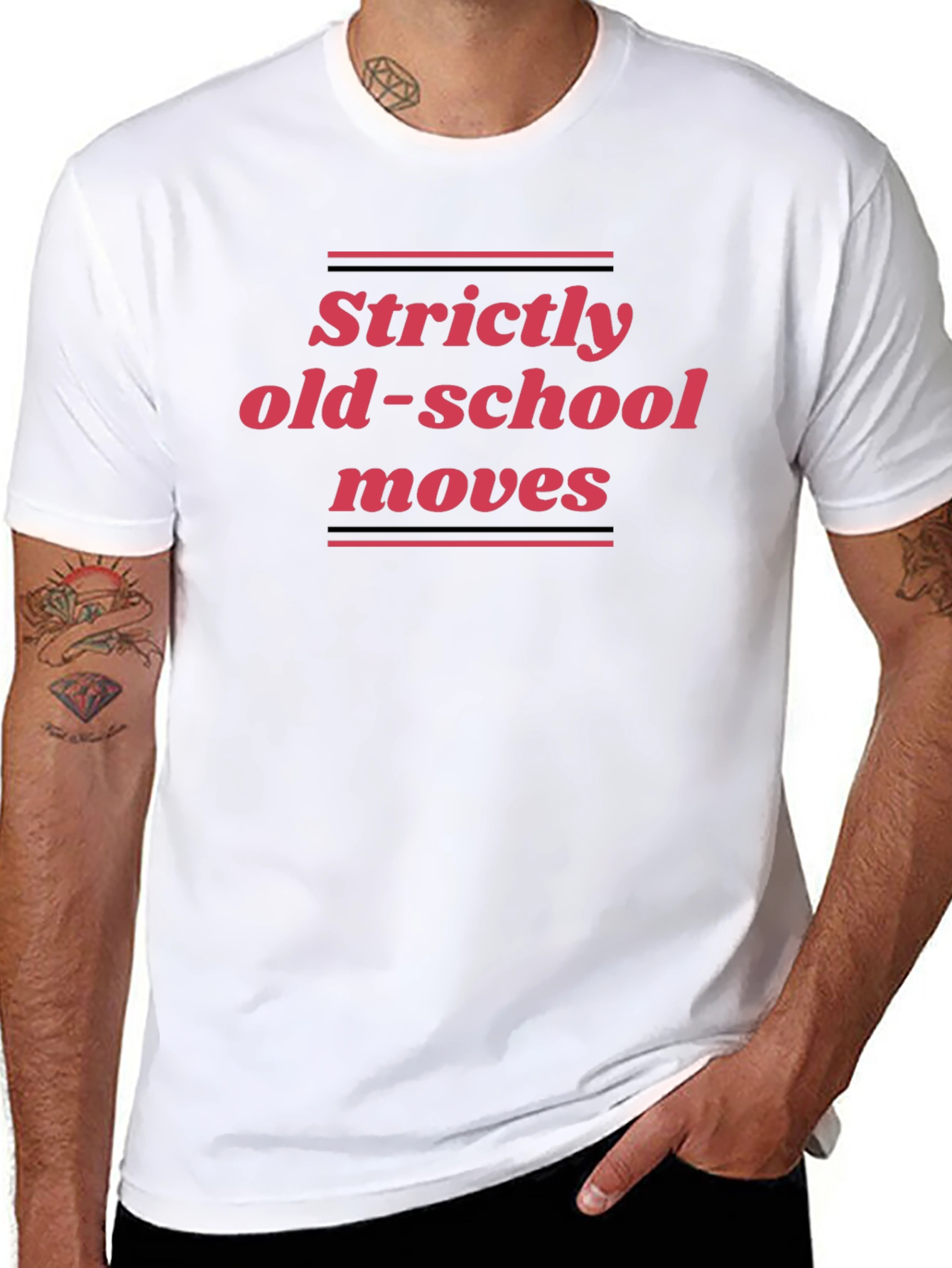 Strictly Old-School Moves Black Graphic Tee