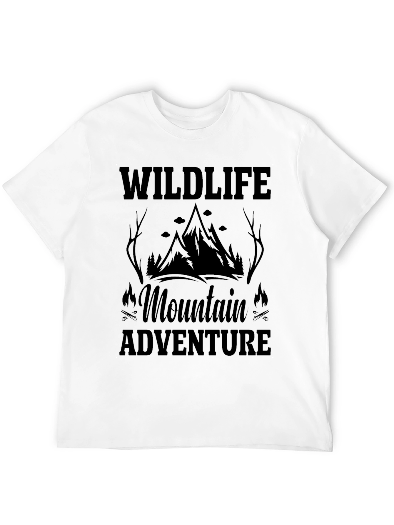 Wildlife Mountain Adventure Black T-Shirt