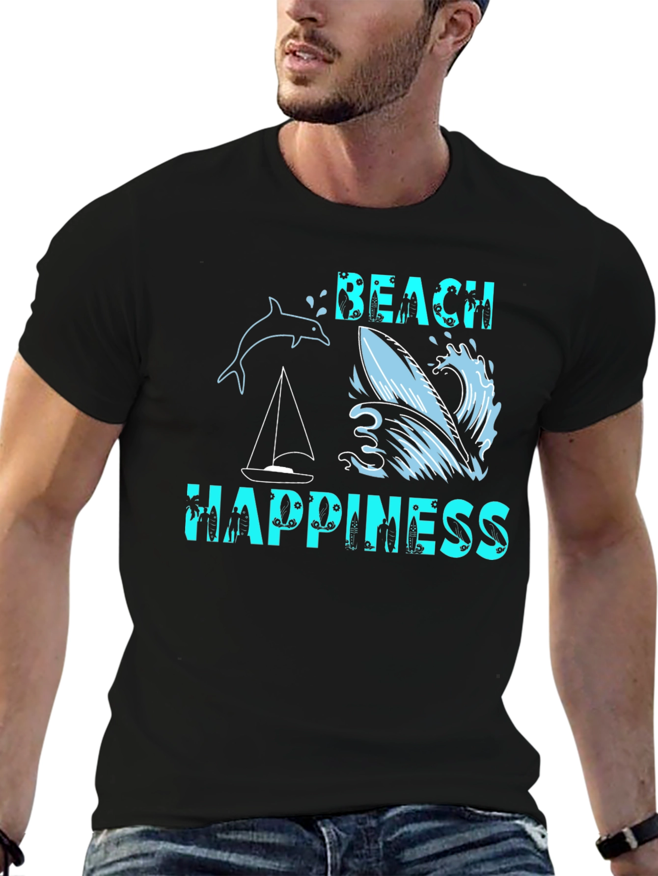 Beach Happiness Graphic T-Shirt
