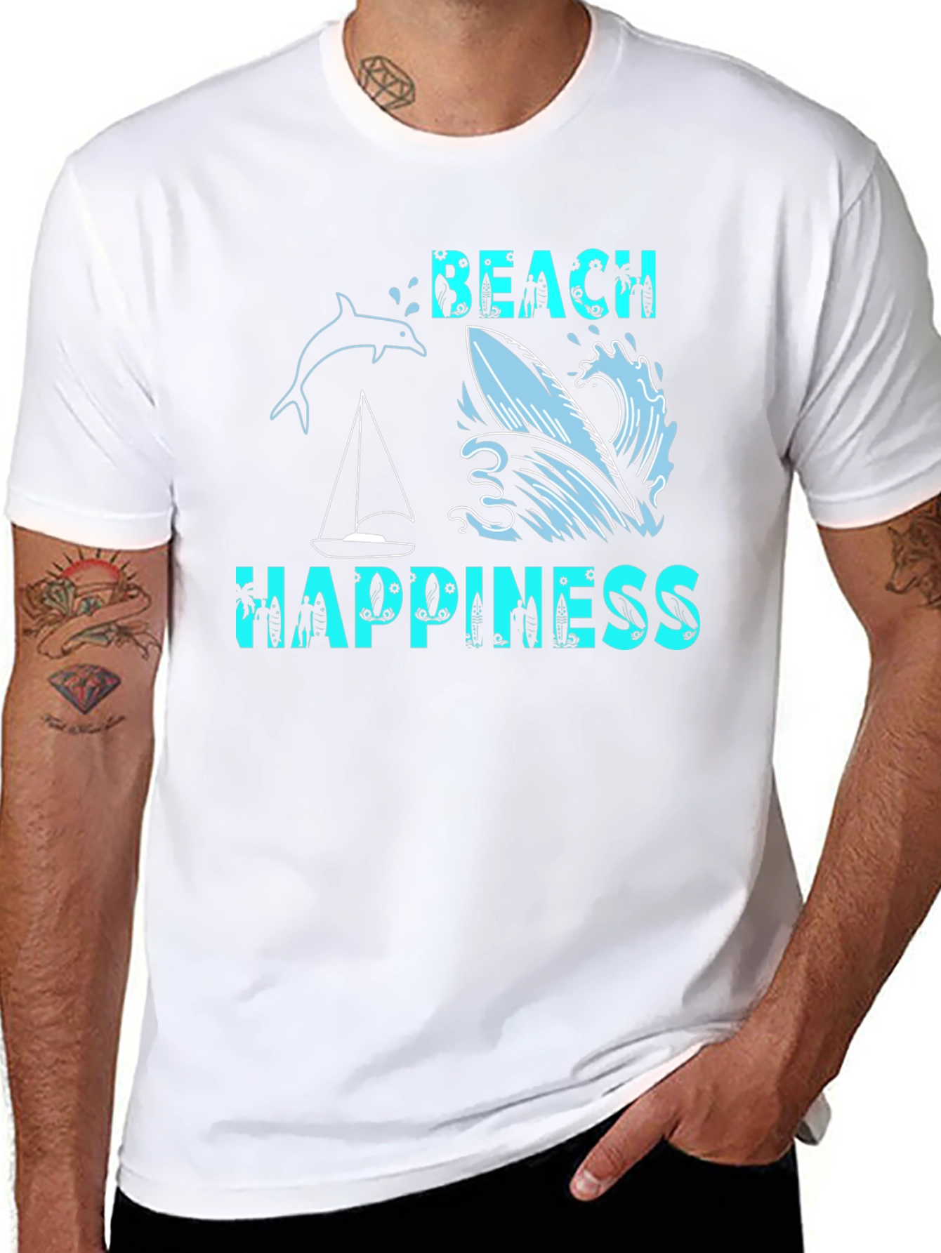 Beach Happiness Graphic T-Shirt