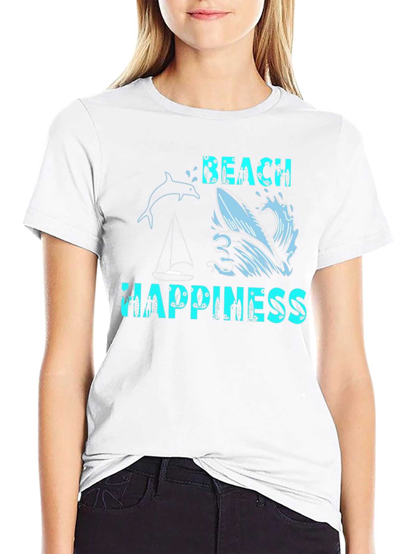 Beach Happiness Graphic T-Shirt