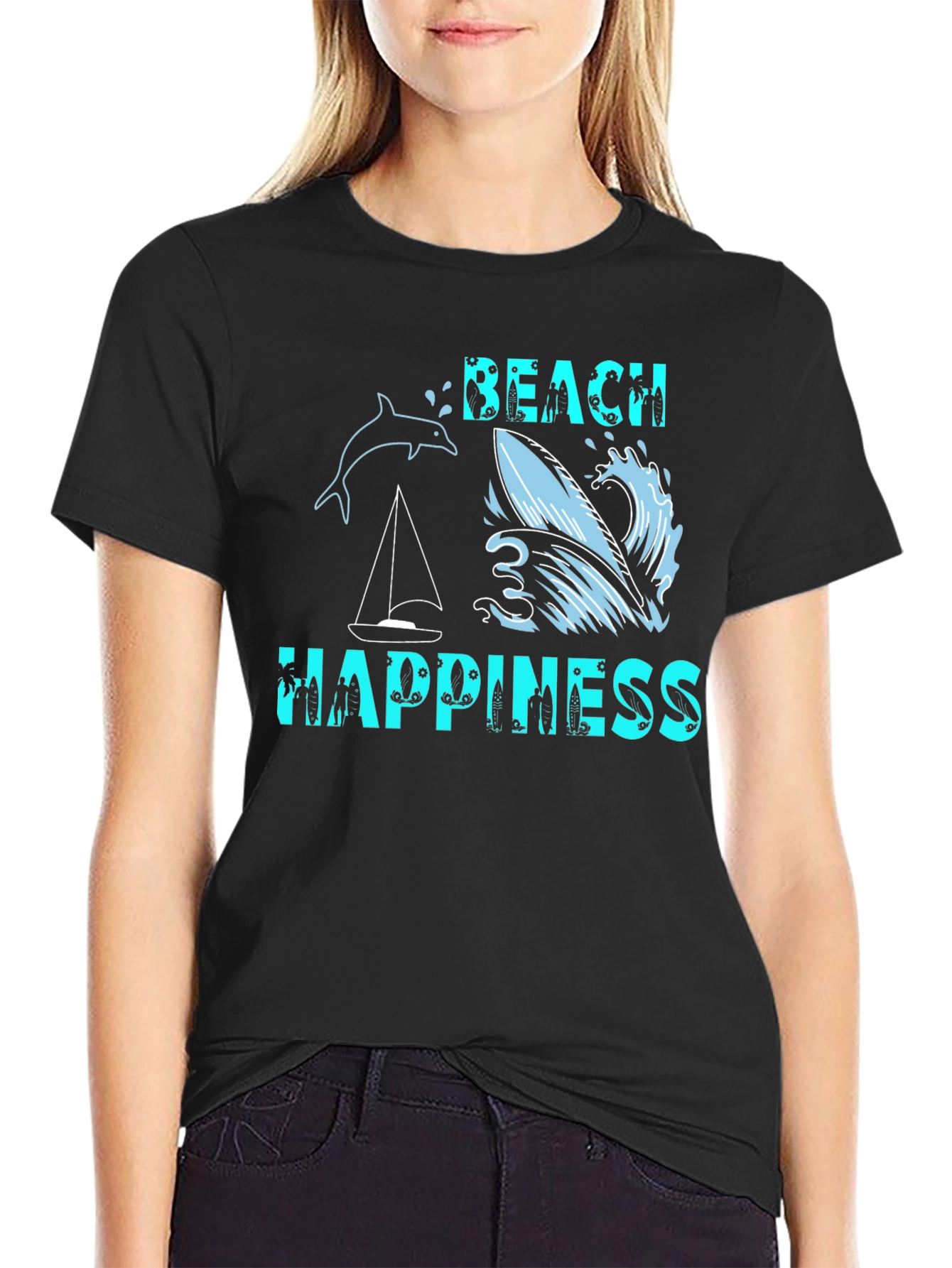 Beach Happiness Graphic T-Shirt