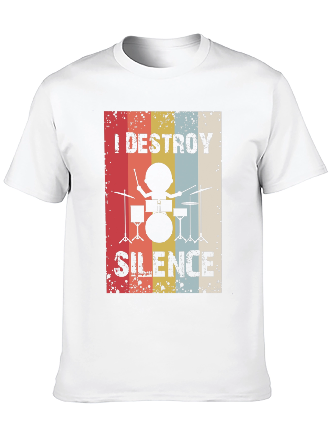 I Destroy Silence Drummer Graphic Tee