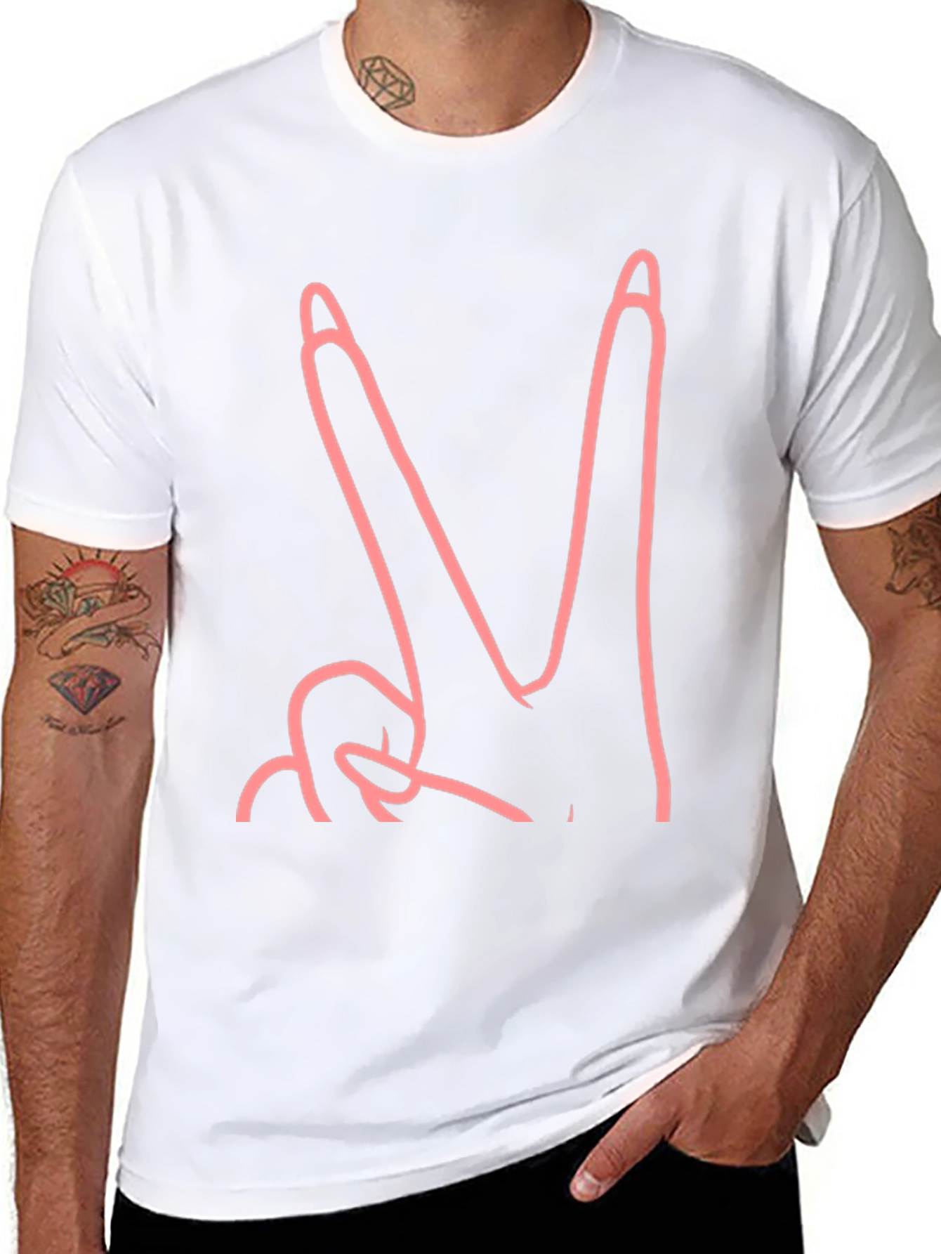 Peace Sign Black Graphic Tee