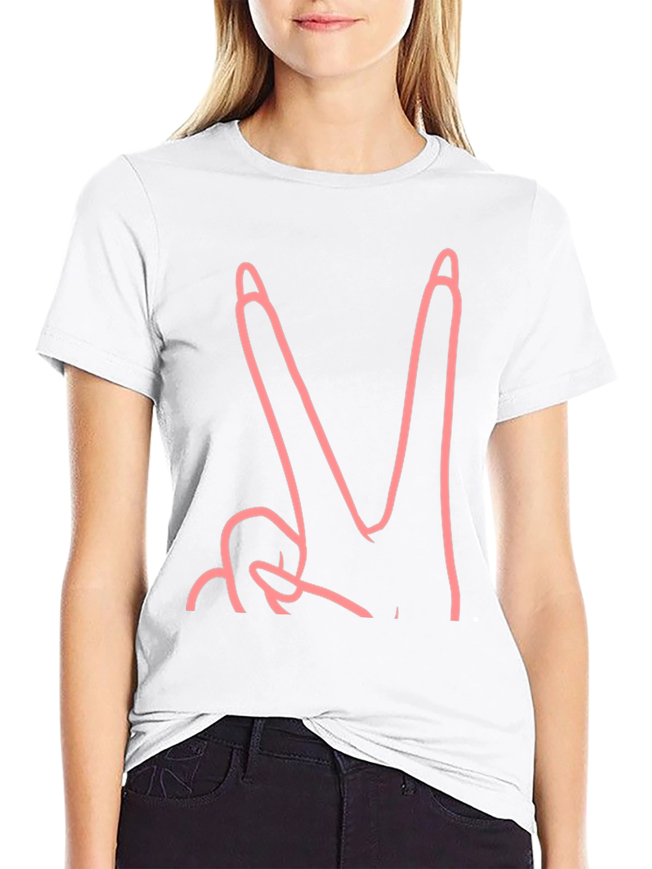 Peace Sign Black Graphic Tee