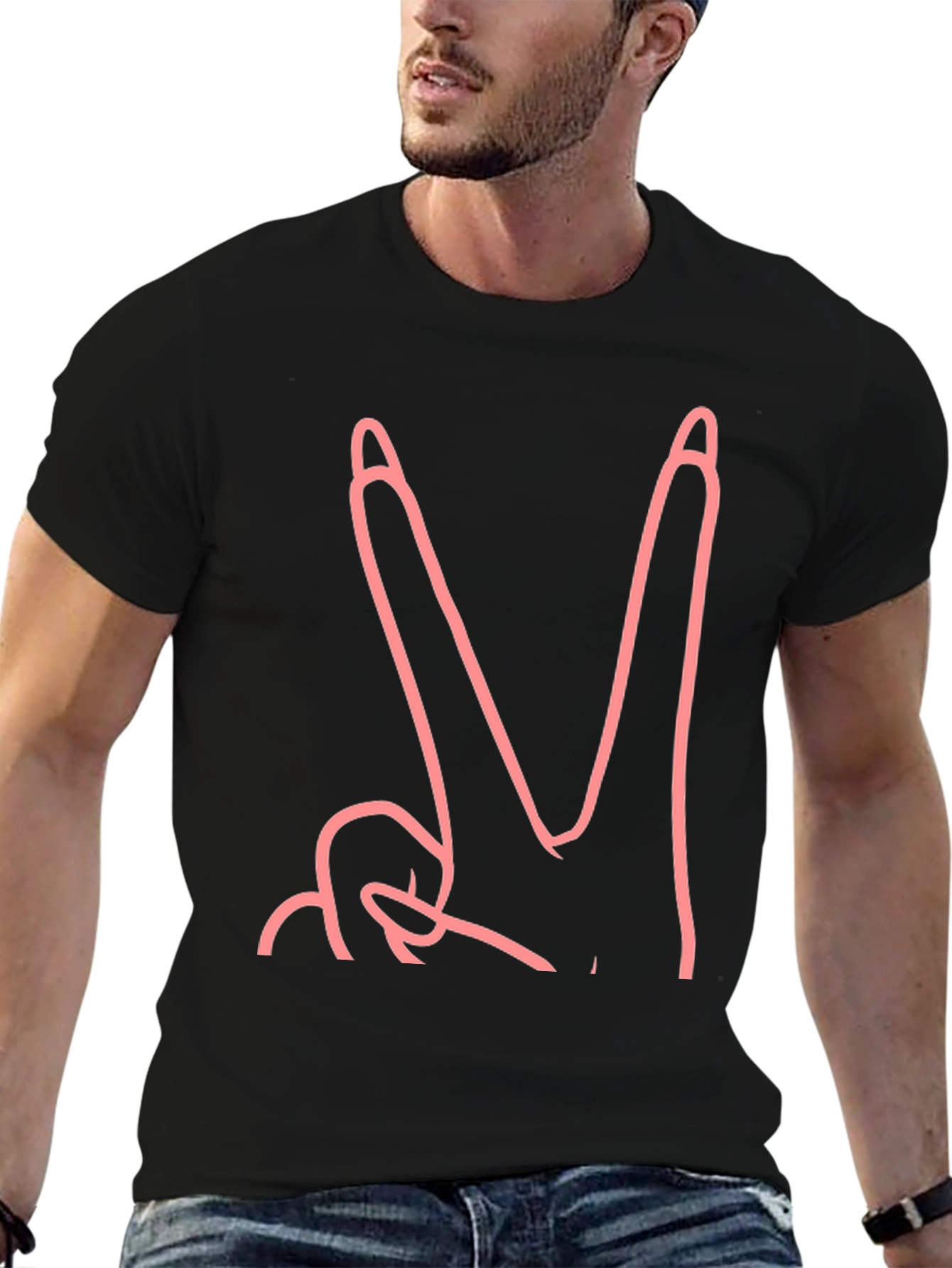 Peace Sign Black Graphic Tee