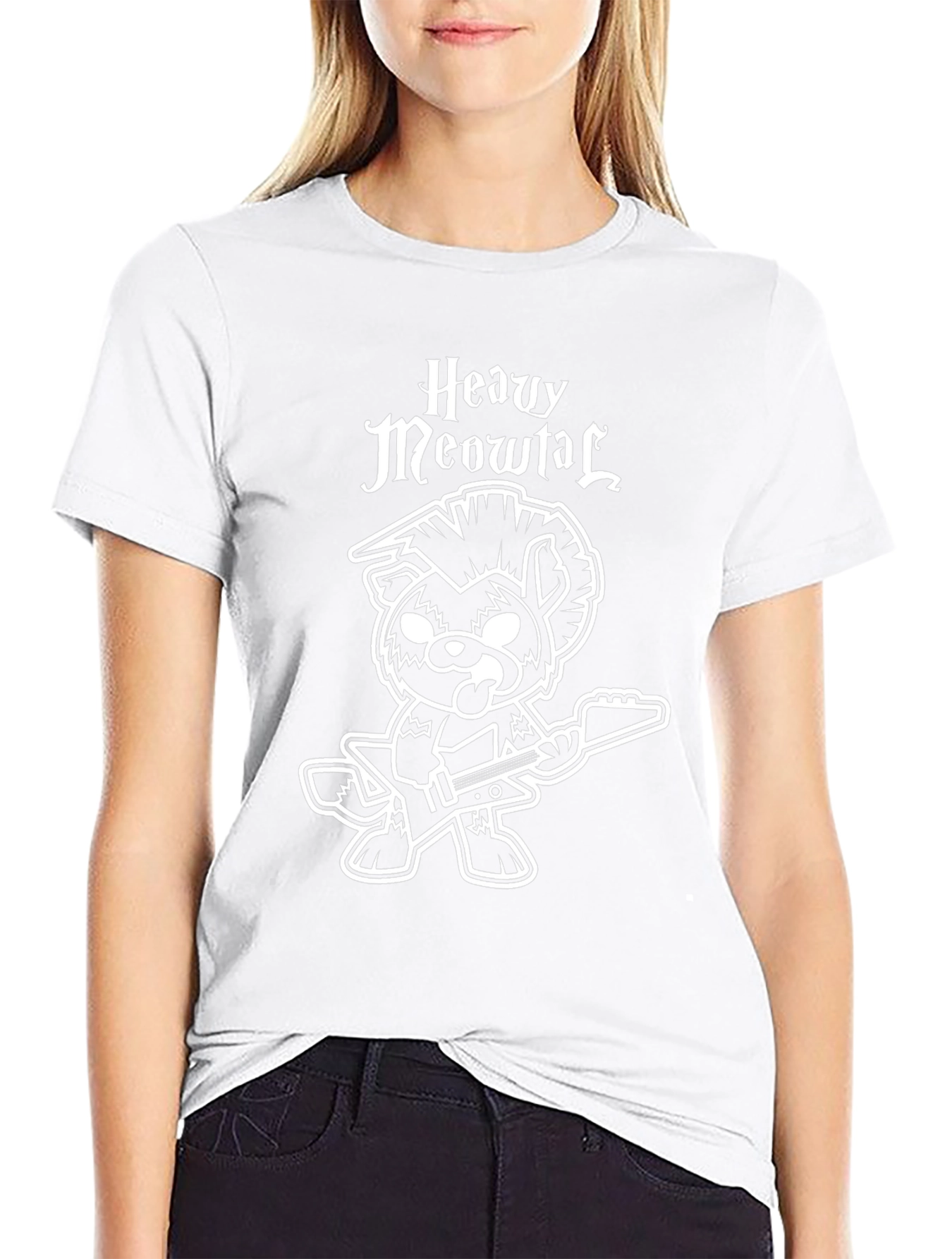 Heavy Meowtal Black T-Shirt