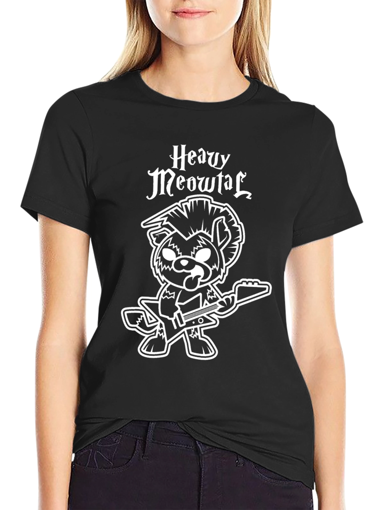 Heavy Meowtal Black T-Shirt