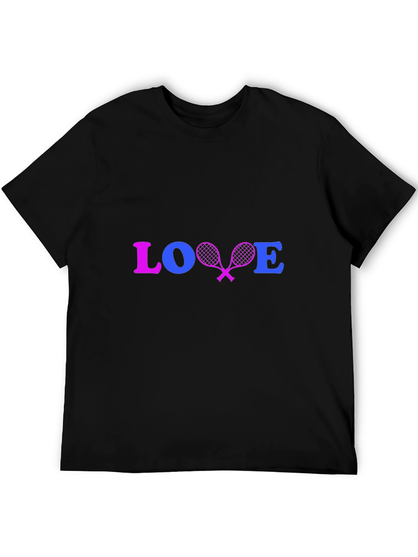 Love Tennis Black Graphic Tee