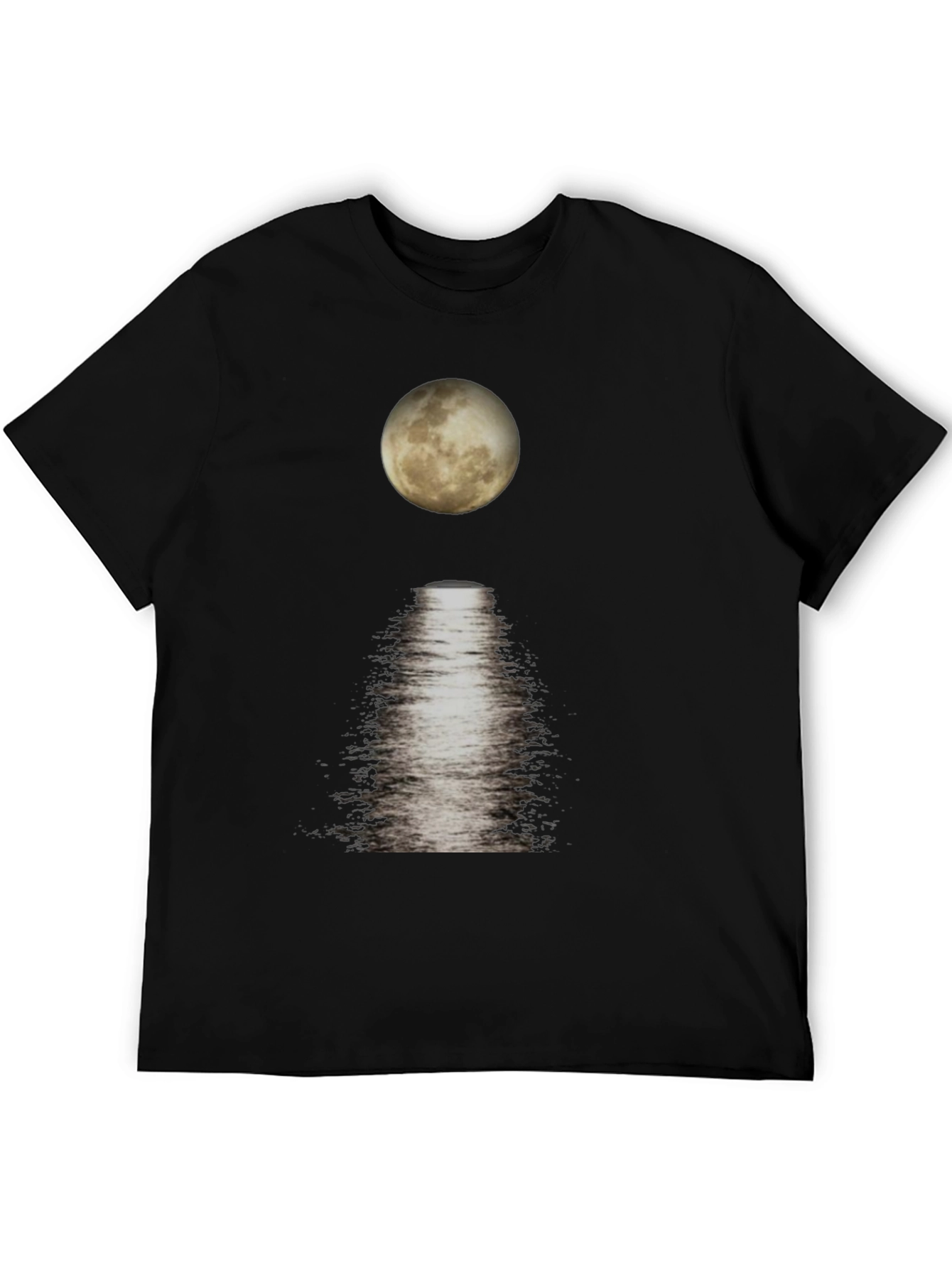 Moonlit Reflections Black T-Shirt