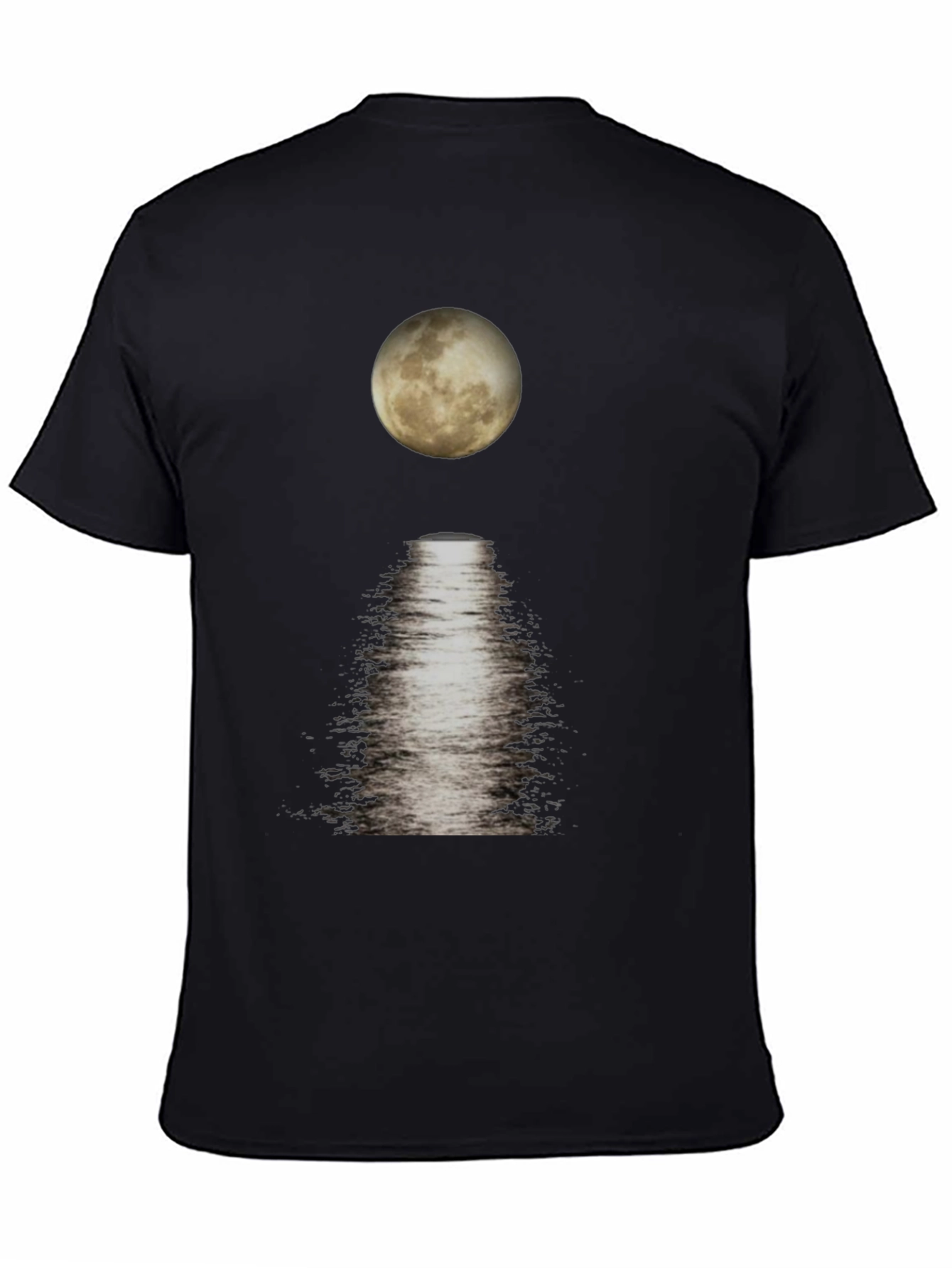 Moonlit Reflections Black T-Shirt