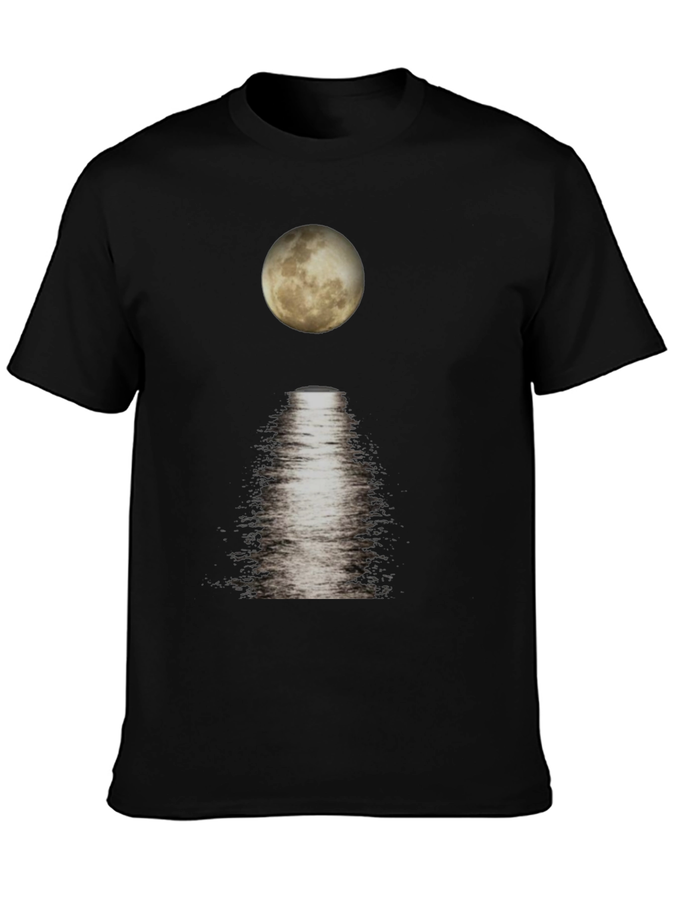 Moonlit Reflections Black T-Shirt