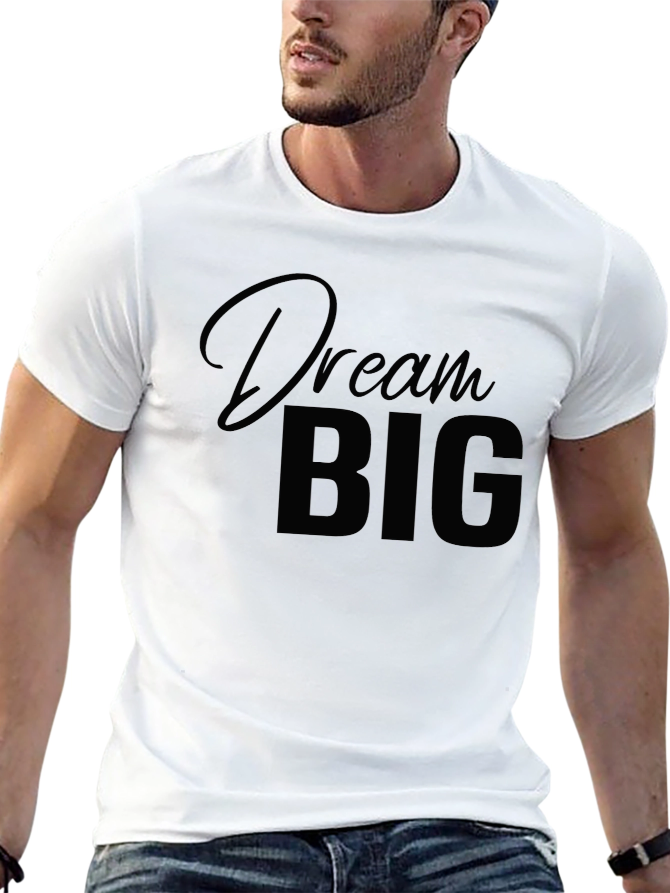 Dream Big Black T-Shirt - Motivational Casual Tee
