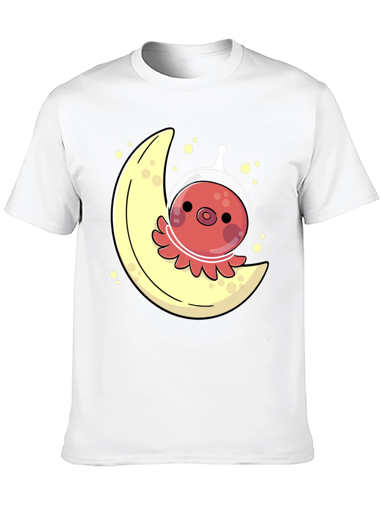 Space Octopus Moon Graphic Tee - Unique & Fun!