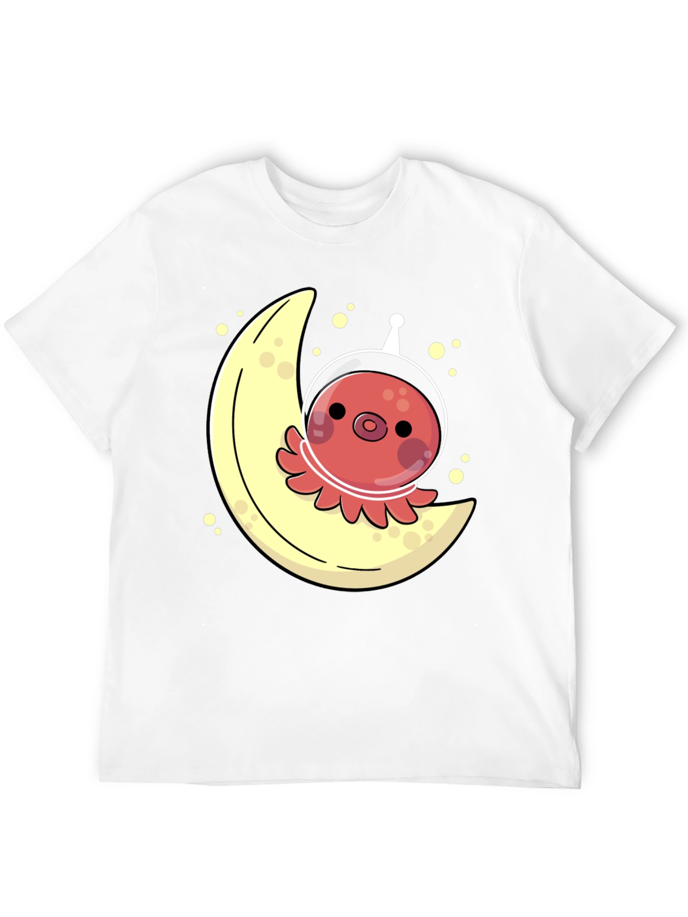 Space Octopus Moon Graphic Tee - Unique & Fun!