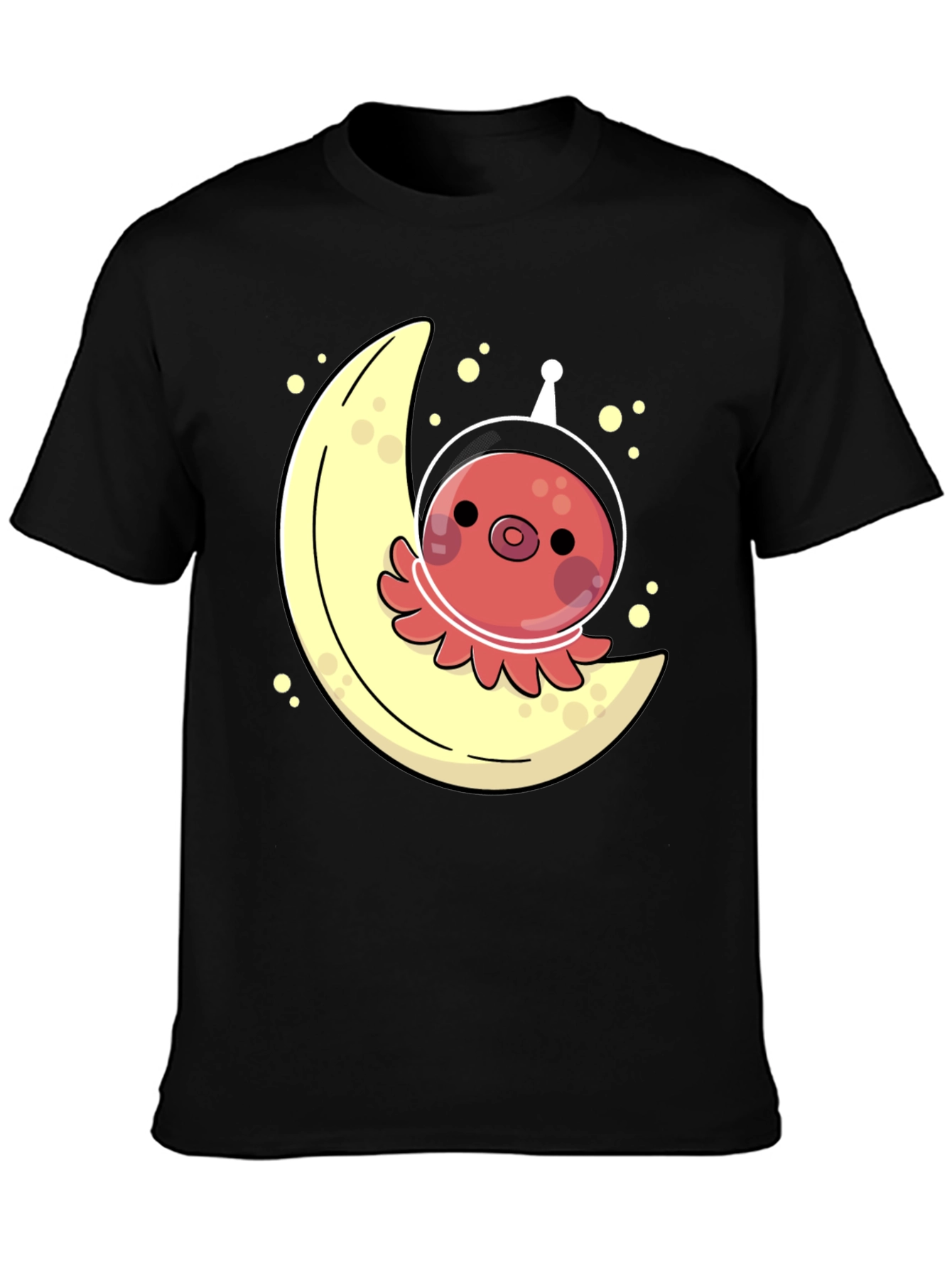Space Octopus Moon Graphic Tee - Unique & Fun!