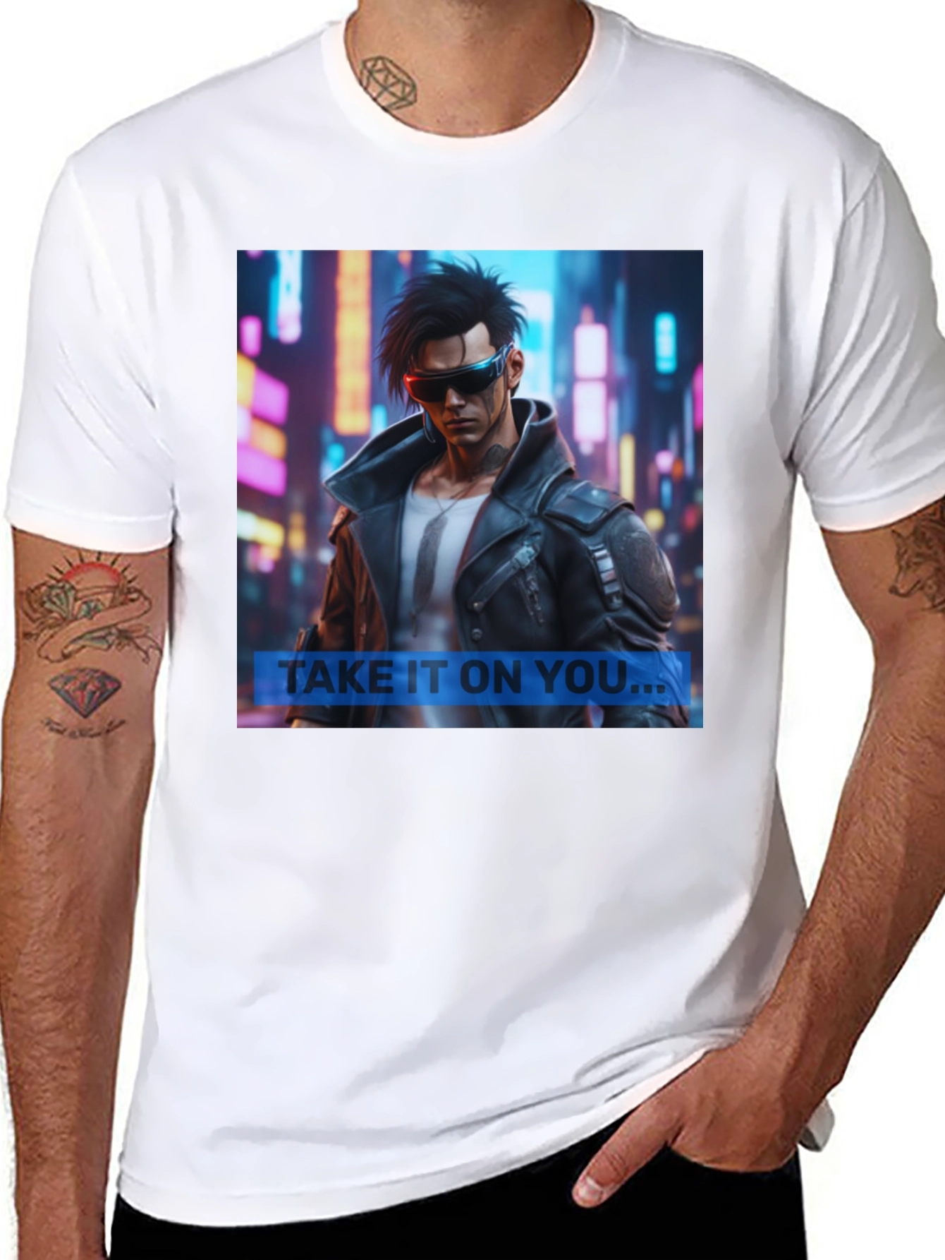 Cyberpunk Style Graphic Tee - Take It On You...