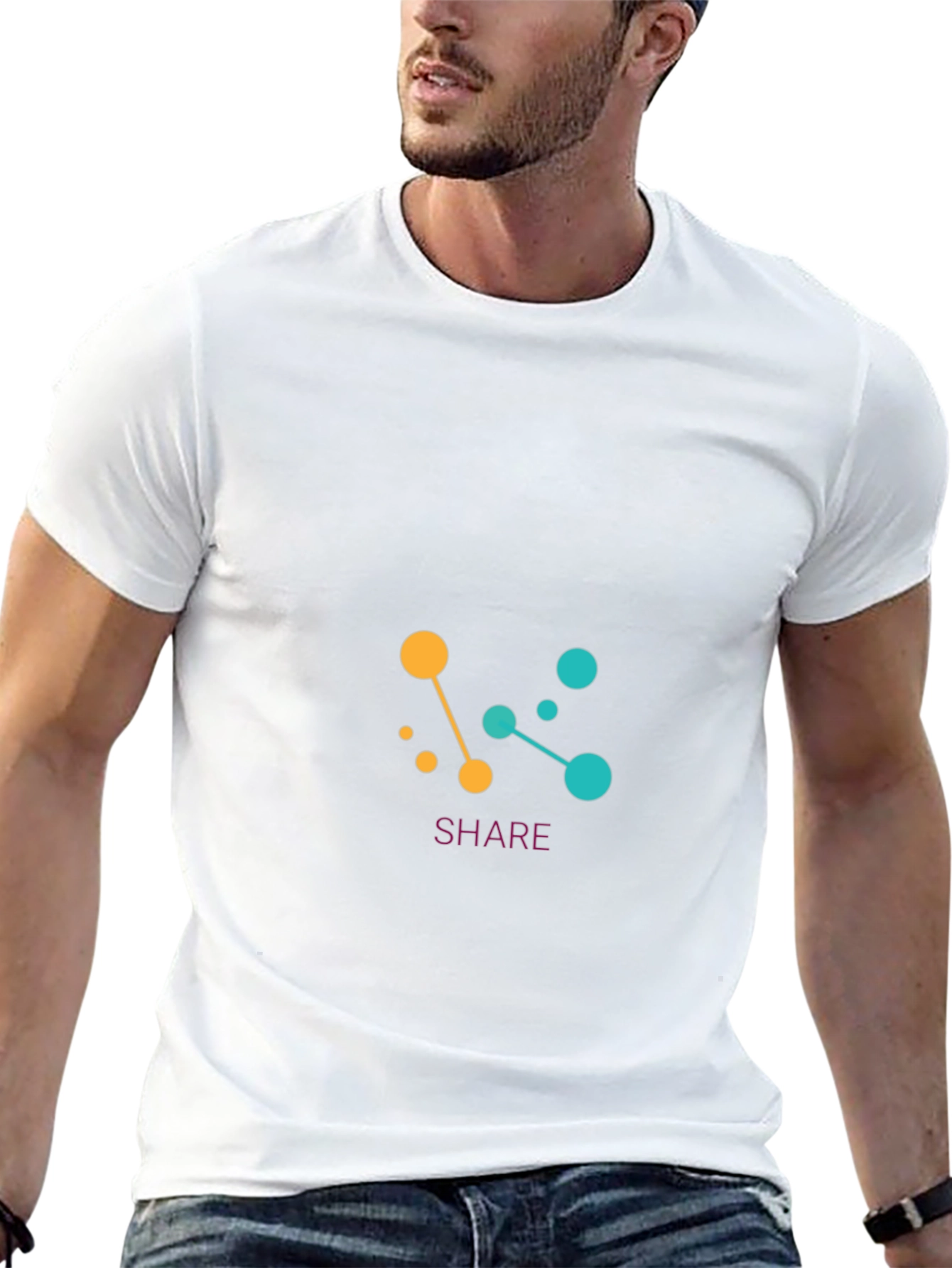 Stylish Share Graphic Black T-Shirt