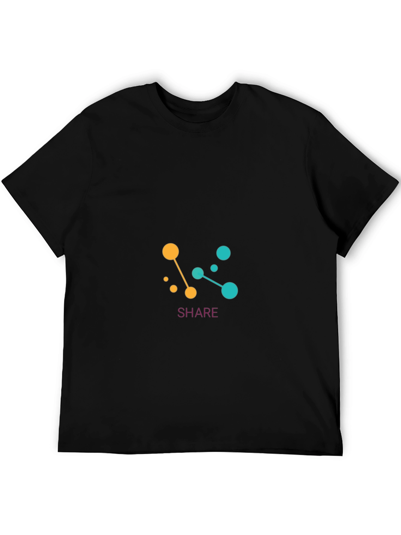 Stylish Share Graphic Black T-Shirt