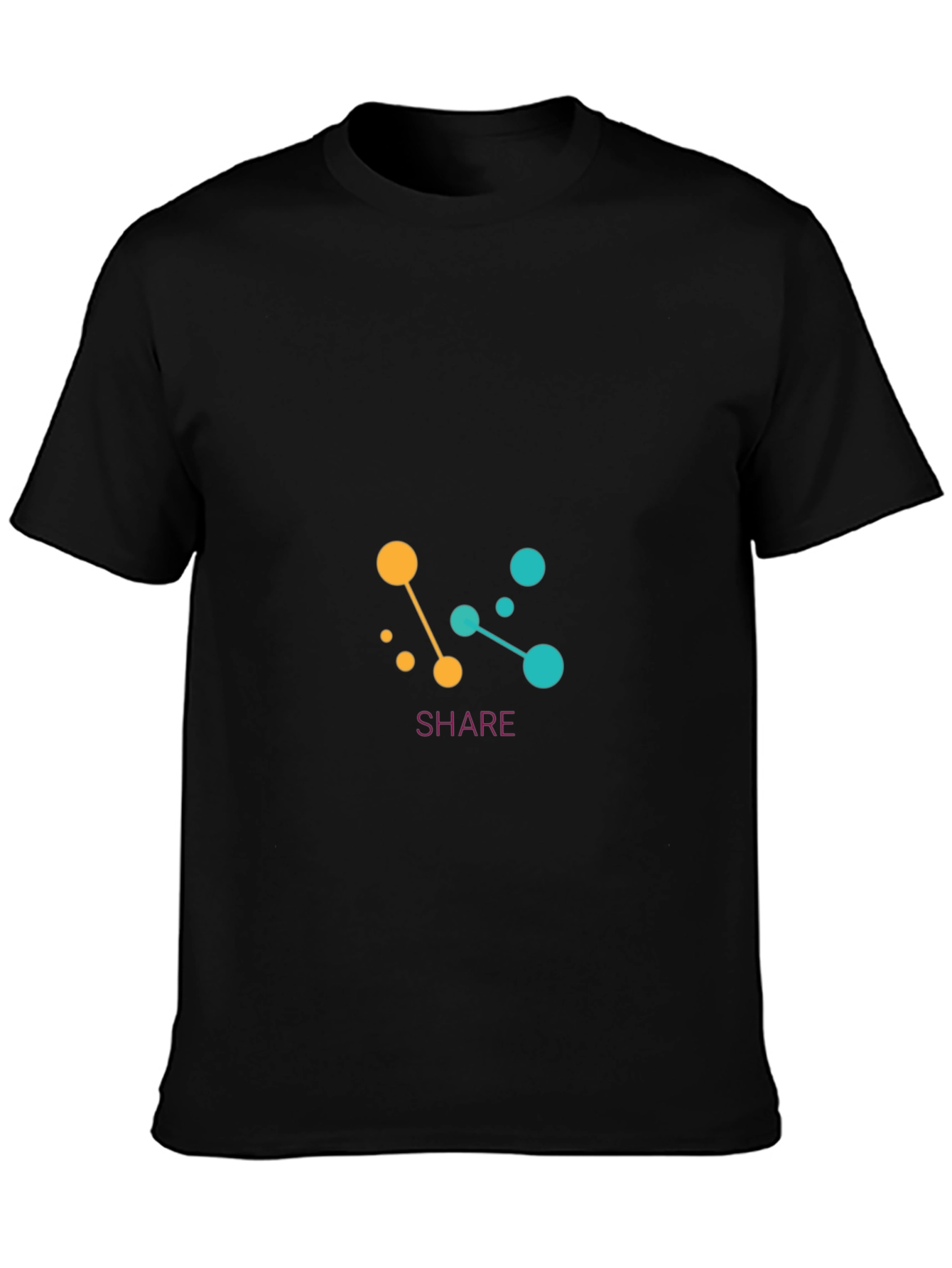 Stylish Share Graphic Black T-Shirt