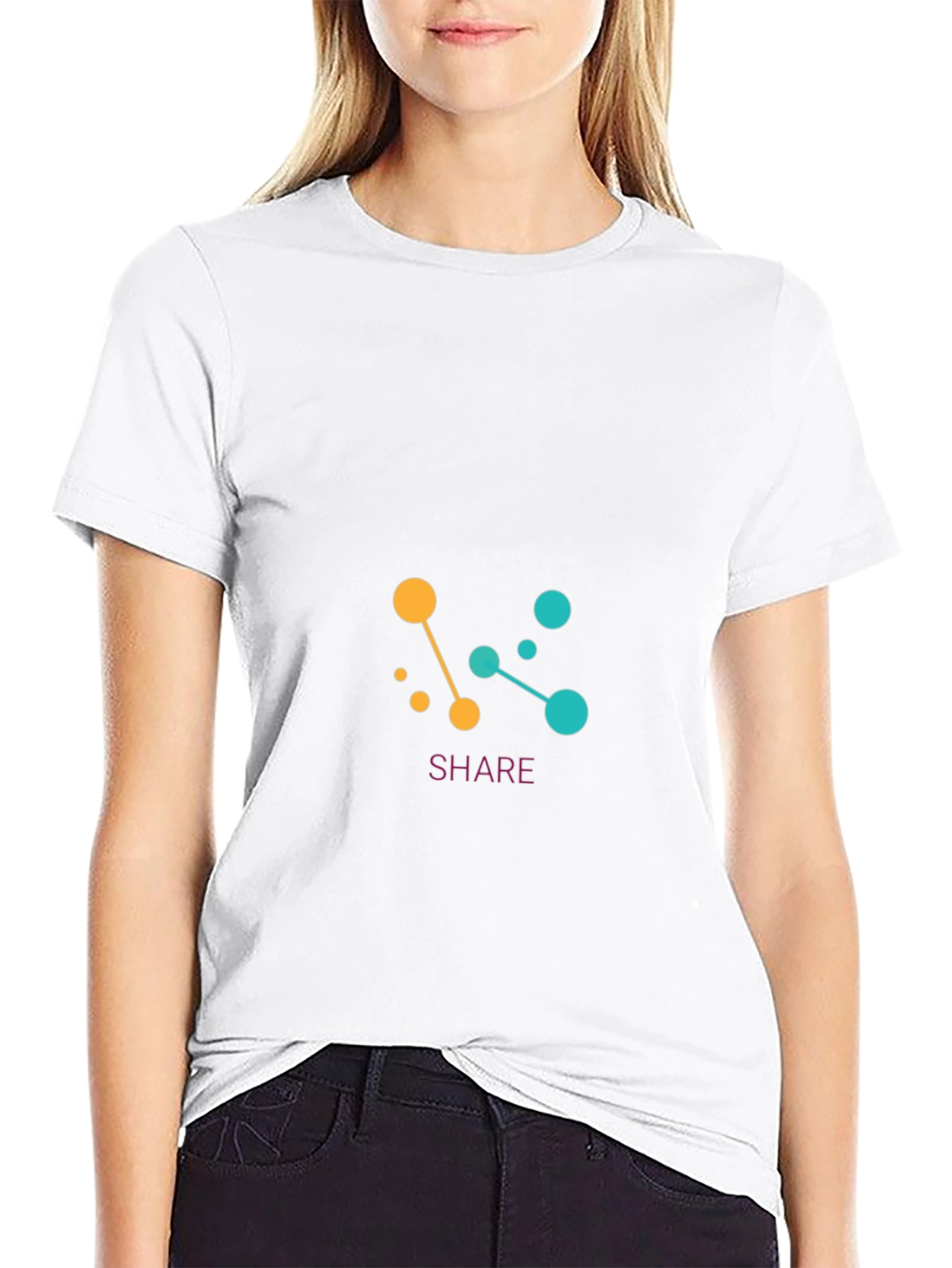 Stylish Share Graphic Black T-Shirt