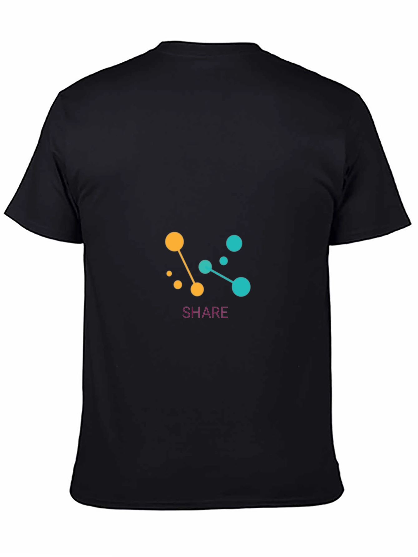 Stylish Share Graphic Black T-Shirt