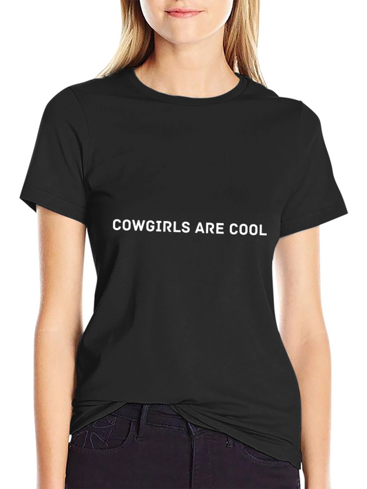 Cowgirls Are Cool Graphic Tee - Black