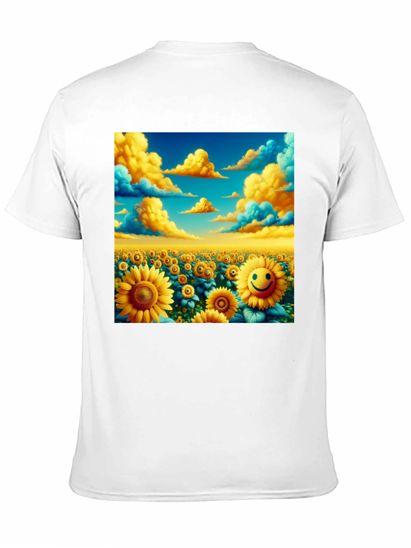 Sunflower Field Graphic Tee - Black