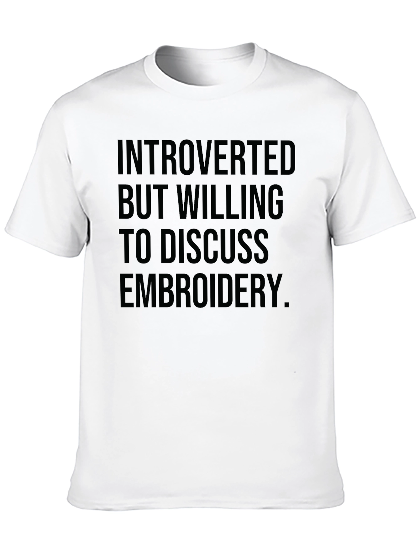 Introverted Embroidery Enthusiast T-Shirt