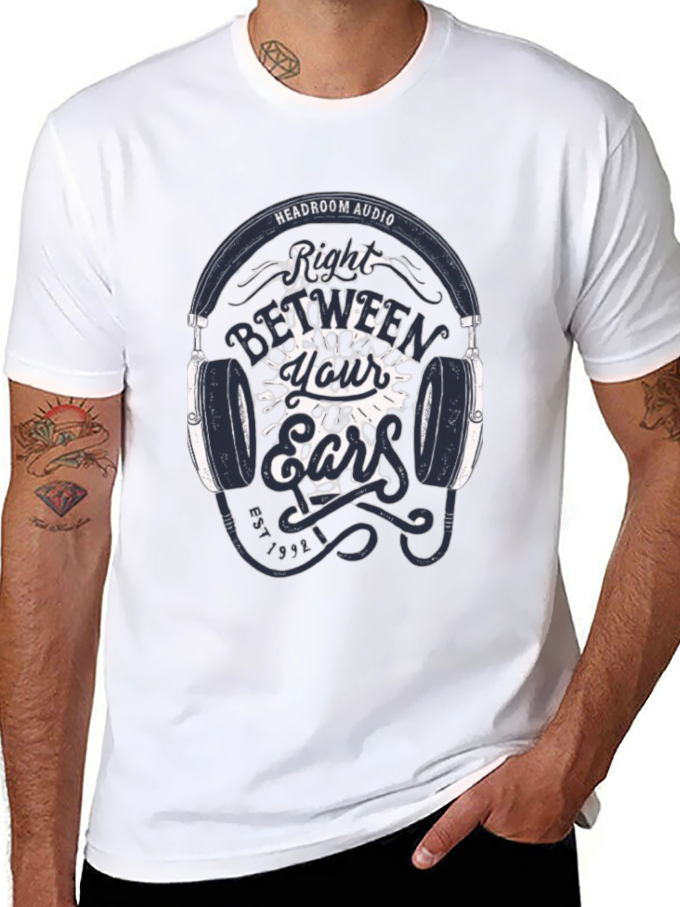 Headroom Audio T-Shirt: Right Between Your Ears