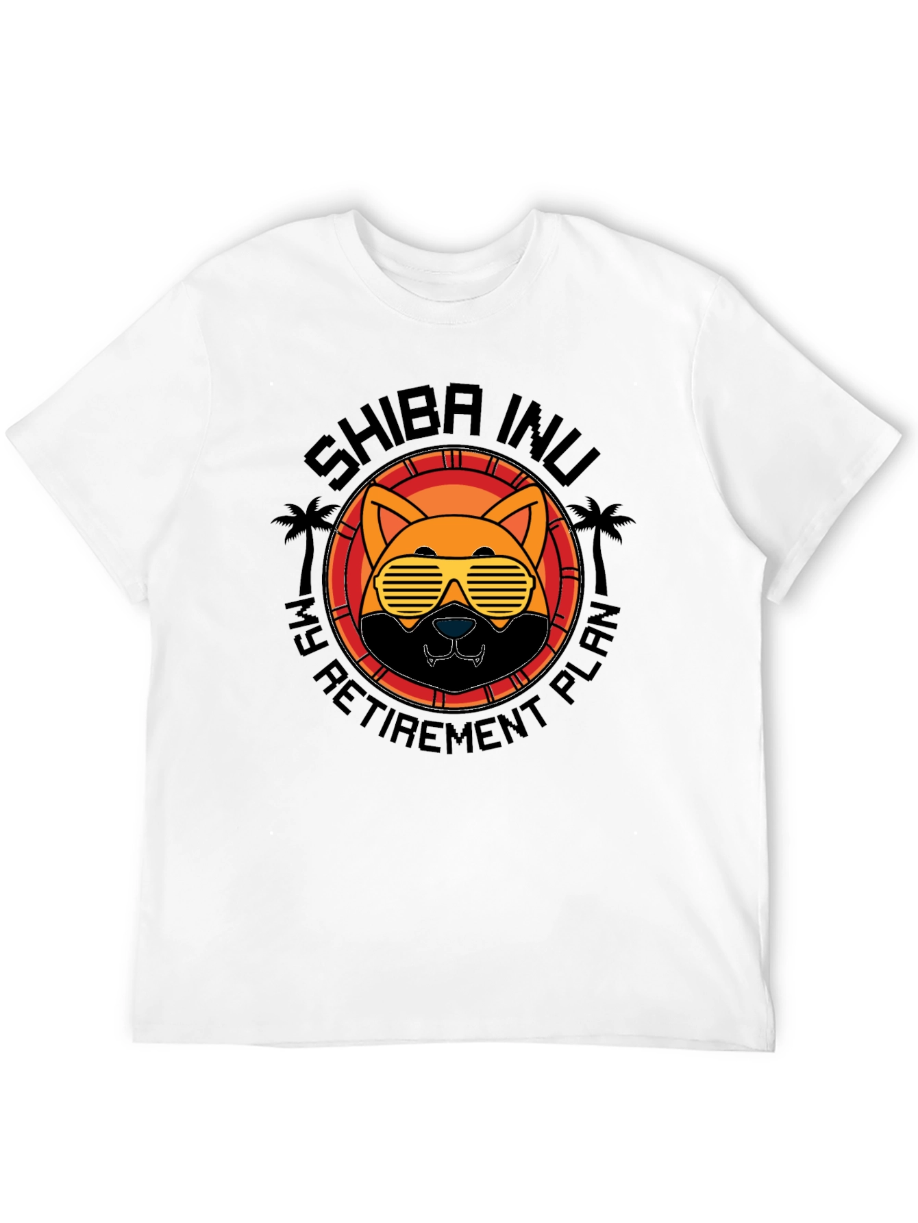 Shiba Inu Retirement Plan Black T-Shirt