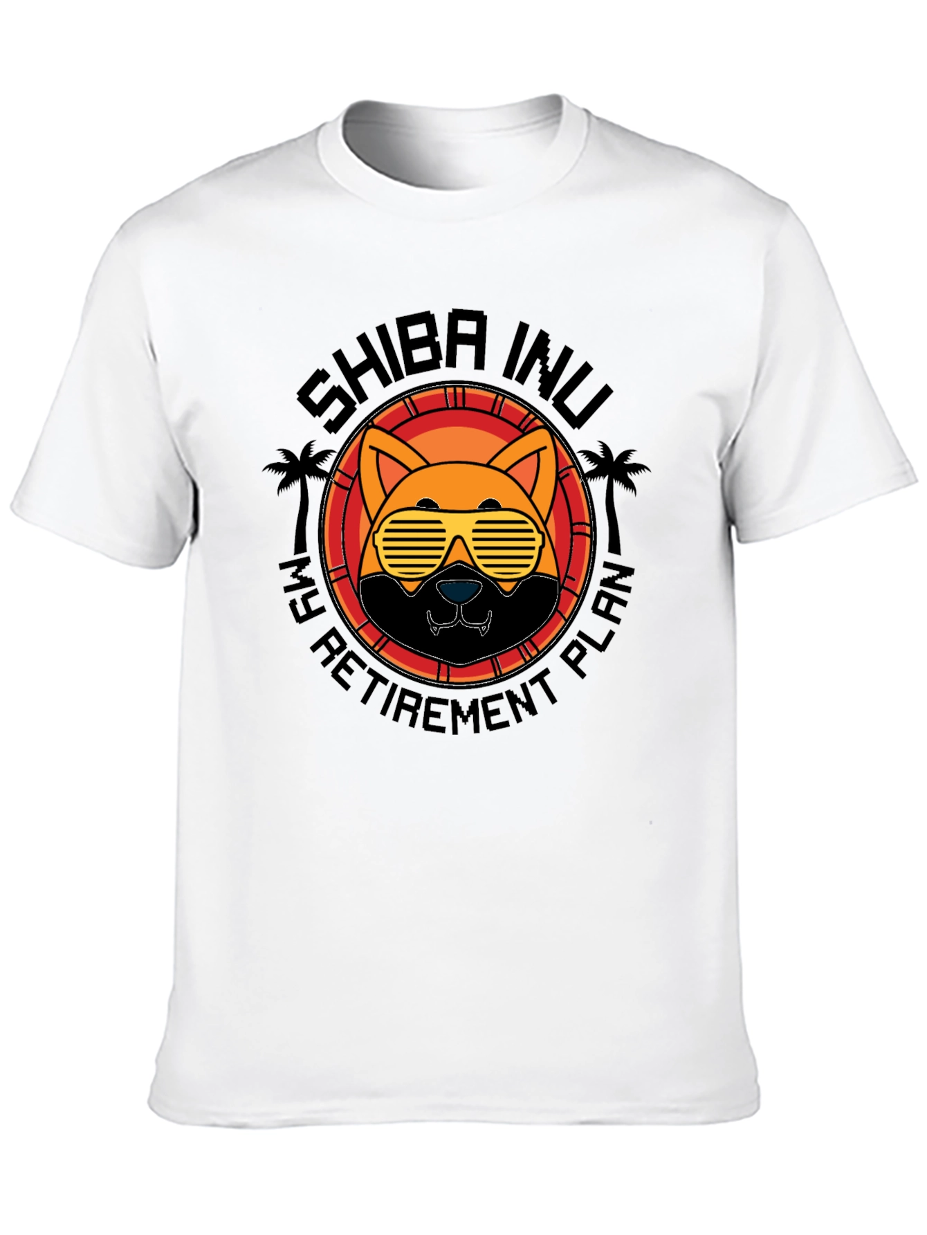 Shiba Inu Retirement Plan Black T-Shirt