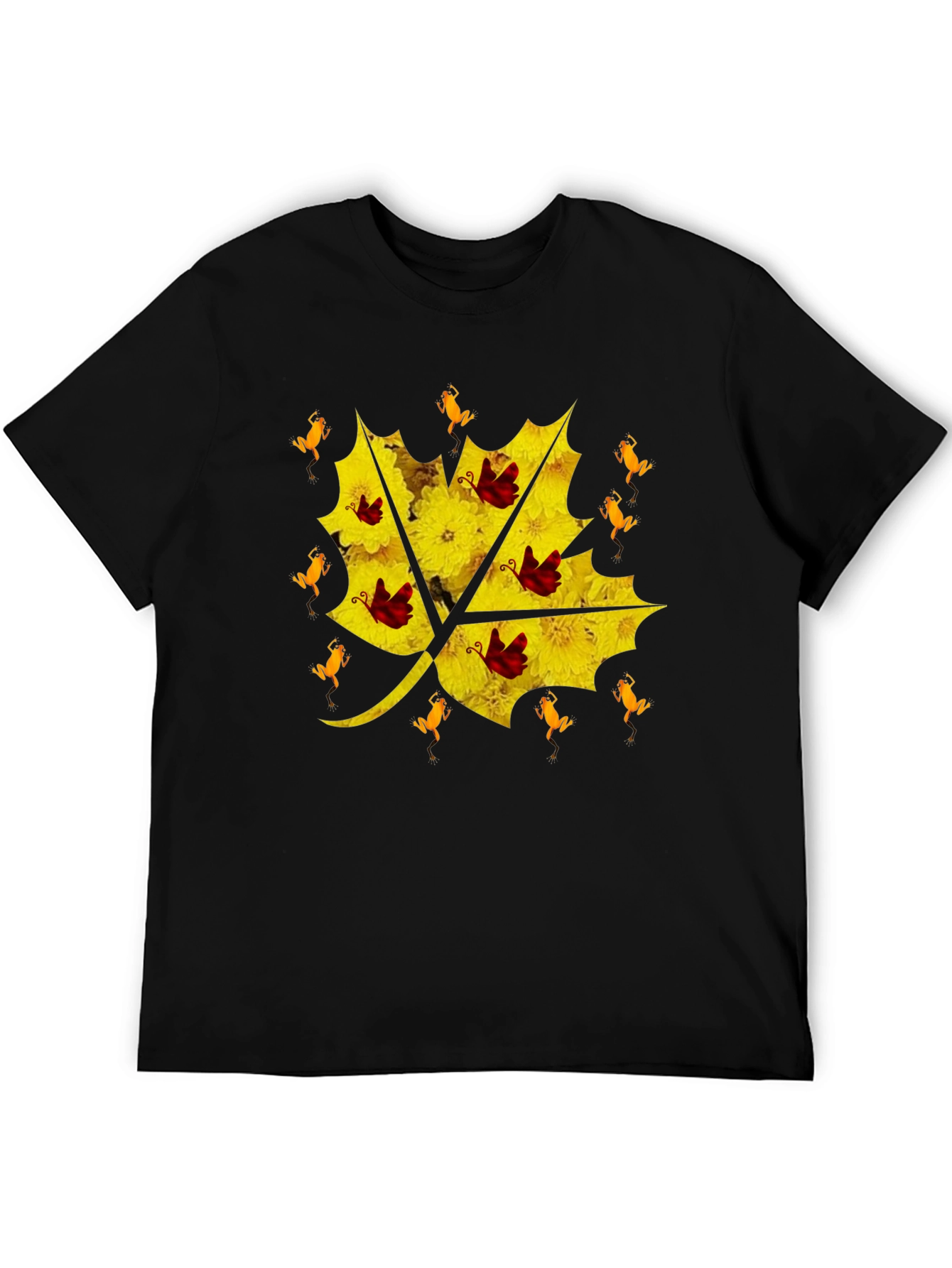 Floral Leaf T-Shirt - Unique Graphic Tee