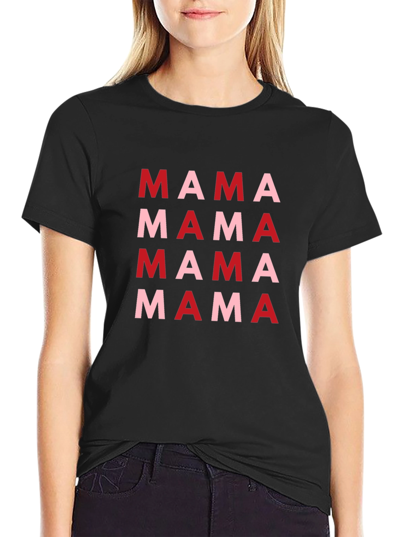 Trendy Mama Graphic Tee - Black