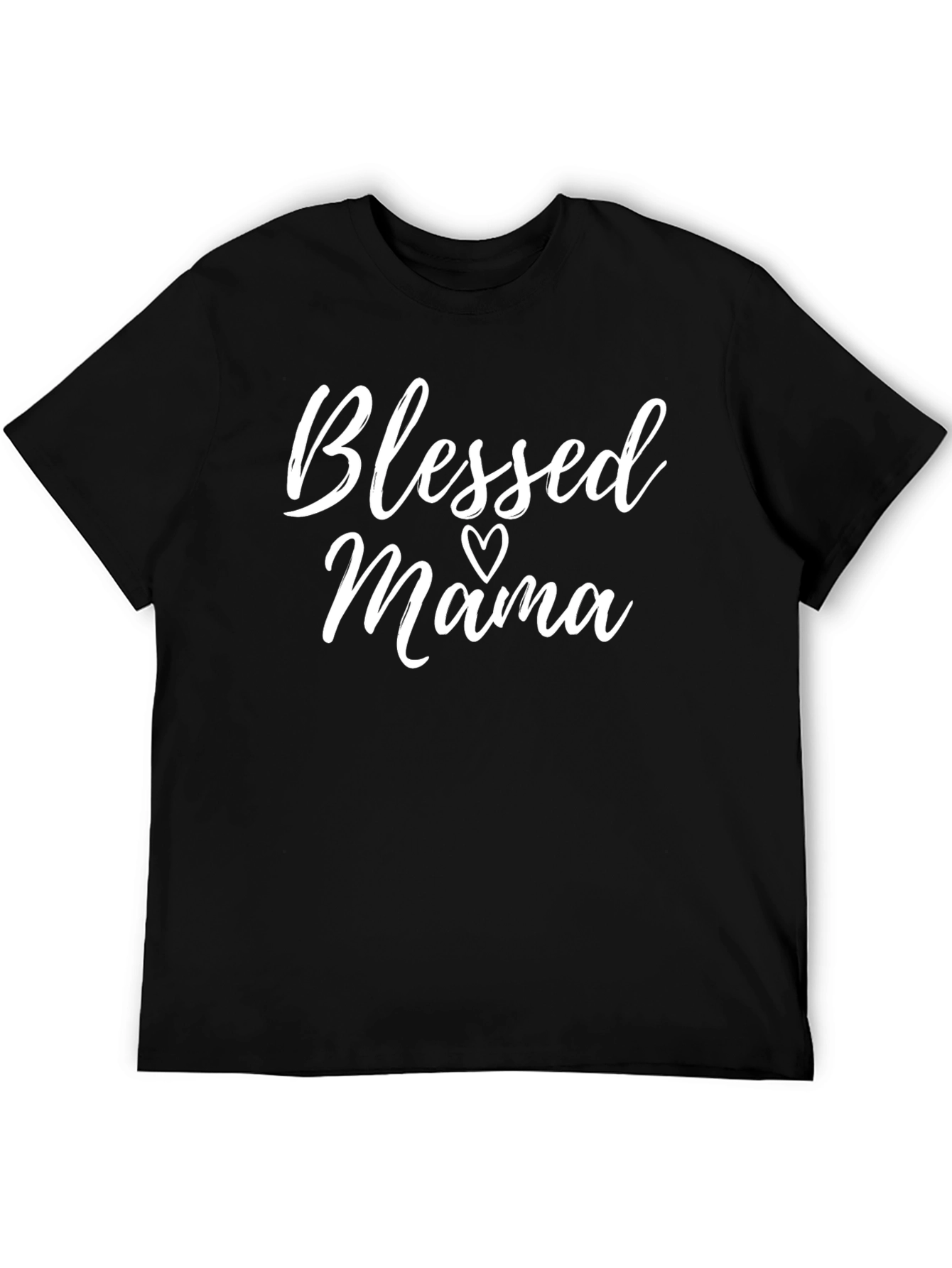 Blessed Mama Heart Graphic T-Shirt - Soft Cotton Tee