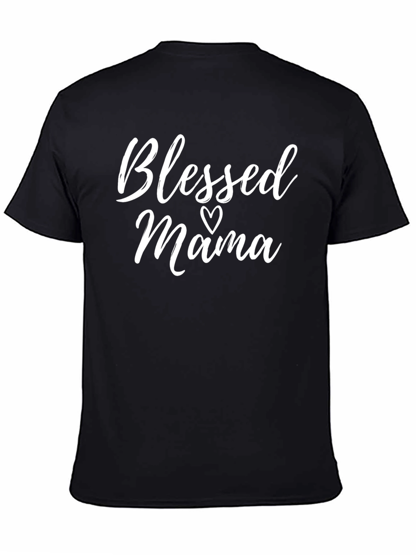 Blessed Mama Heart Graphic T-Shirt - Soft Cotton Tee