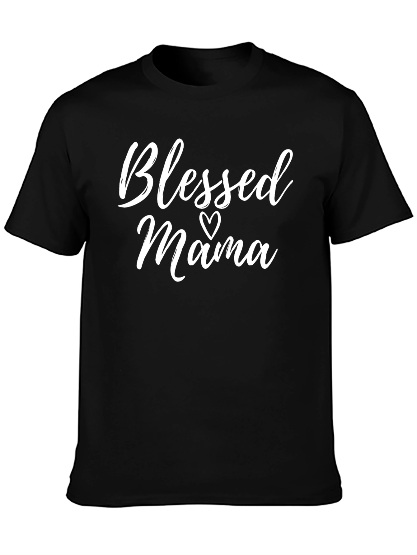 Blessed Mama Heart Graphic T-Shirt - Soft Cotton Tee