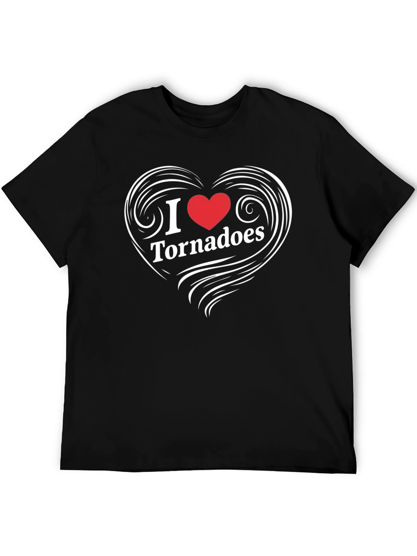 I Love Tornadoes Heart Graphic T-Shirt
