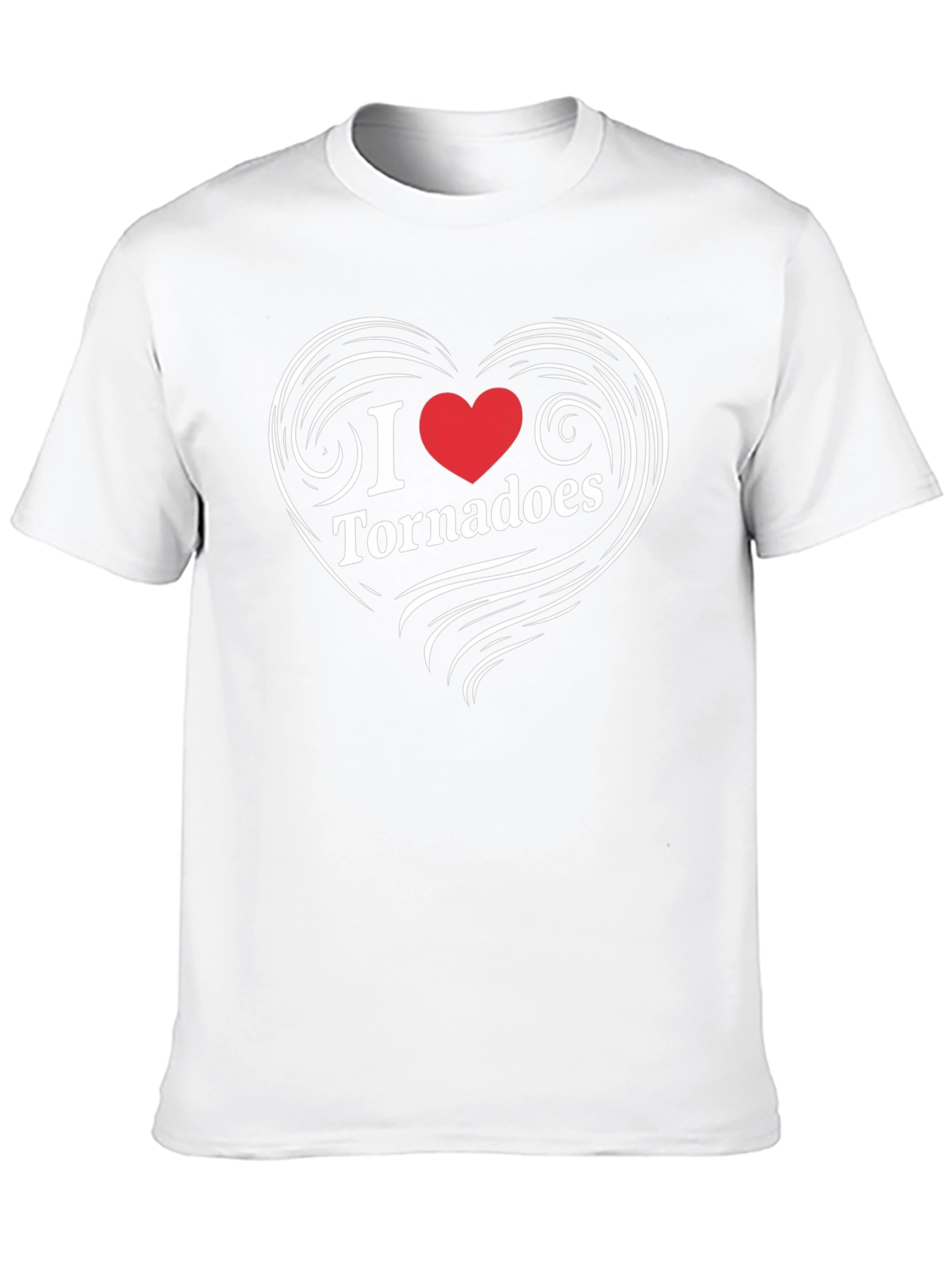 I Love Tornadoes Heart Graphic T-Shirt