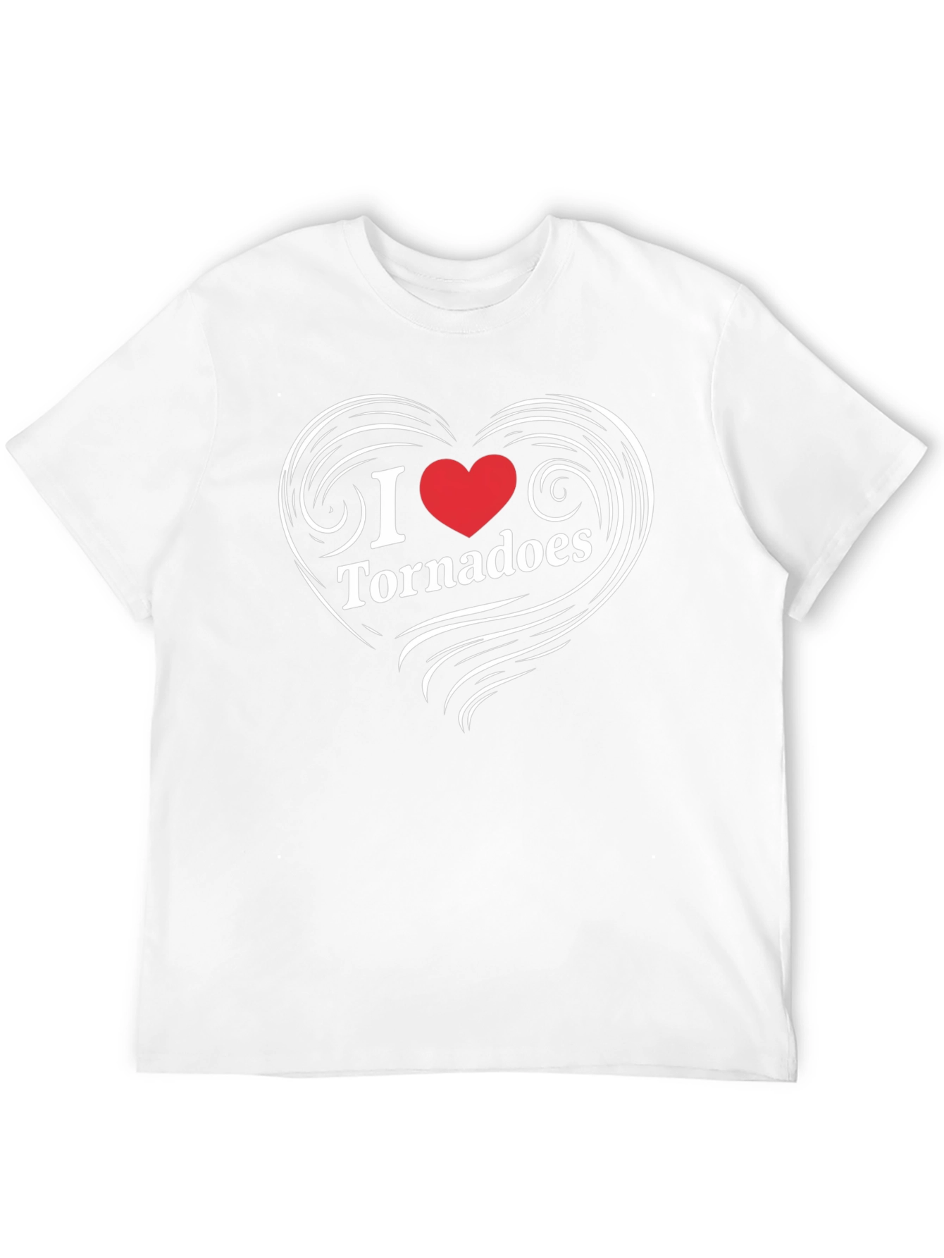 I Love Tornadoes Heart Graphic T-Shirt