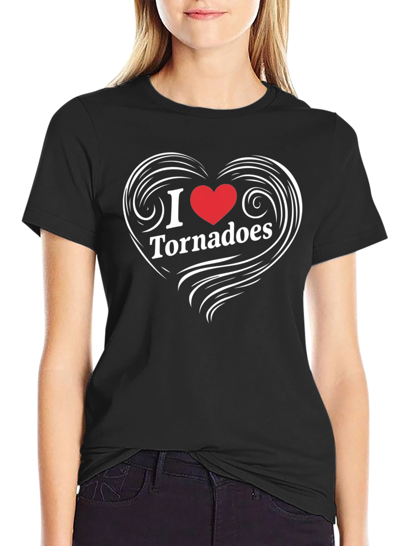 I Love Tornadoes Heart Graphic T-Shirt